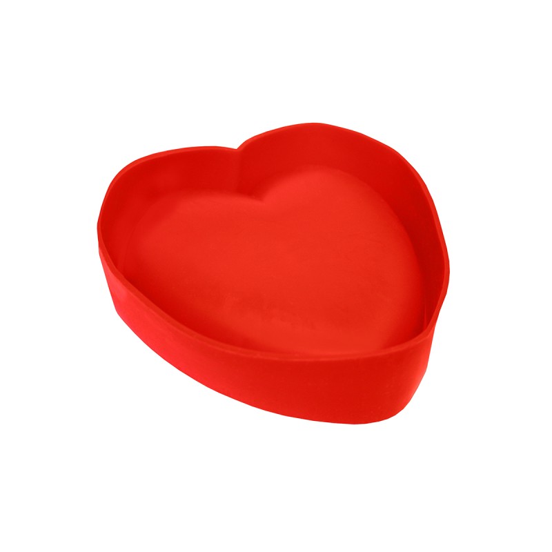 Форма для выпечки Guffman Love красная 16х14 см, цвет красный - фото 1