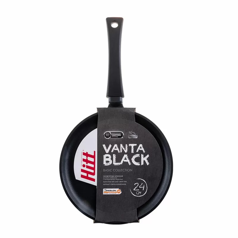 Сковорода блинная Hitt Vantablack 24 см сковорода блинная hitt starlight 22 см