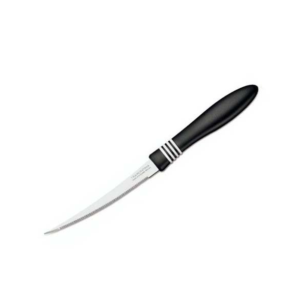 Нож для томатов Tramontina Cor&Cor 12,5 см черный нож для стейков tramontina ultracorte 12 5 см