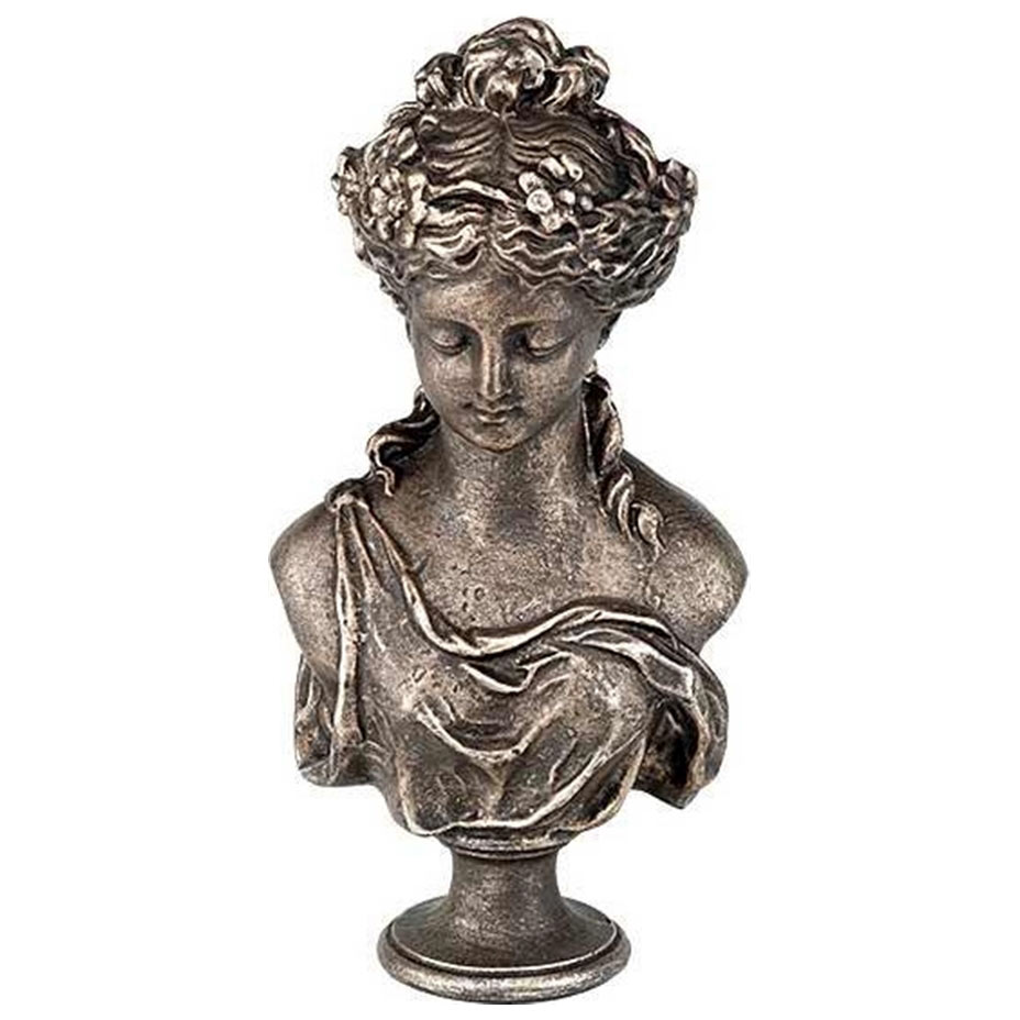 Фигура декоративная Glasar бюст девушки, бронза, 11х8х23 см бюст есенина фигура статуэтка гипс 12 см бронза