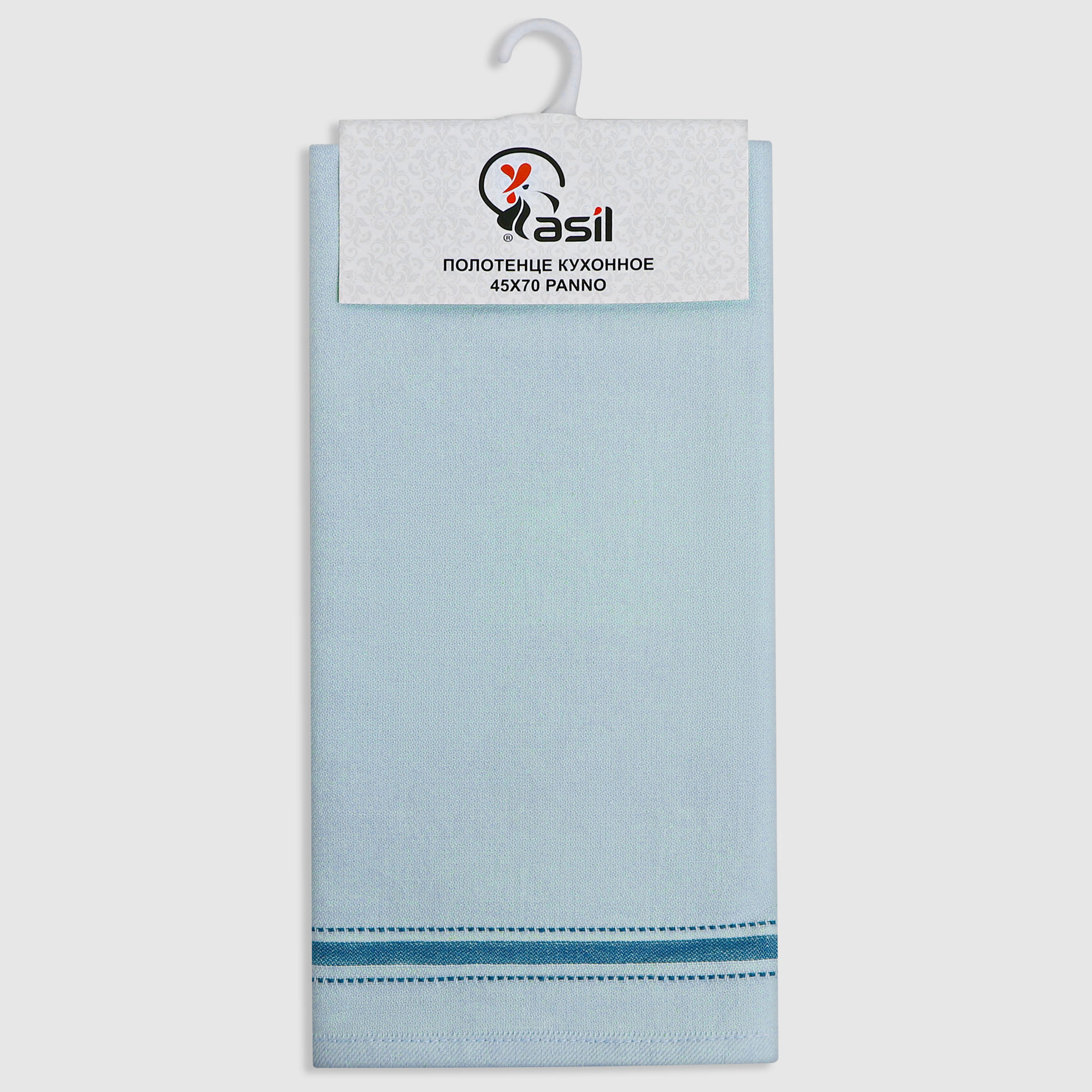 полотенце кухонное asil белое с серым 45х70 см Кухонное полотенце Asil Panno светло-голубое 45х70 см