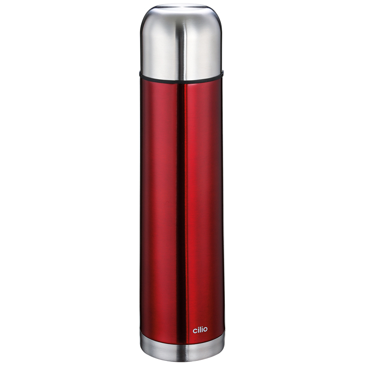 термос для напитков thermos sk2000 rcms 1 2л серый красный 377630 Термос Cilio Colore красный 1 л