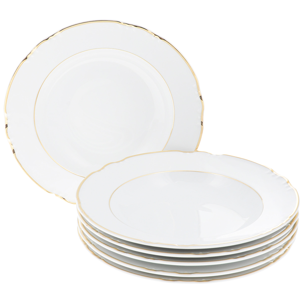 Набор мелких тарелок Thun Constance 21 см 6 шт набор косметичек 3 в 1 на молнии золотой