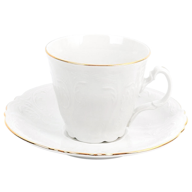 Чашка с блюдцем Bernadotte Отводка золото 180 мл чашка с блюдцем 16 см недекорированная bernadotte