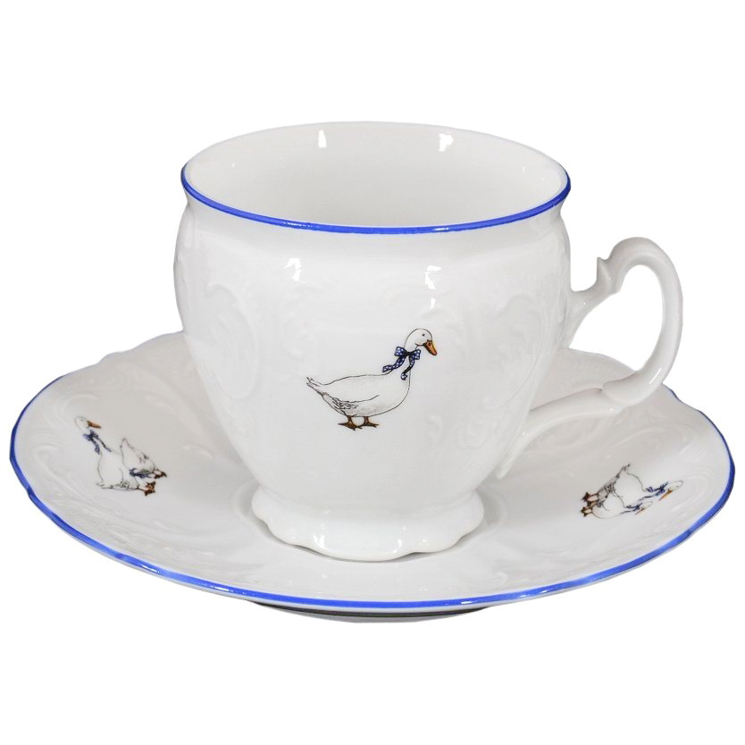 Чашка с блюдцем Bernadotte Гуси 170 мл чашка с блюдцем thun 1794 bernadotte синие мелкие ы 205 мл