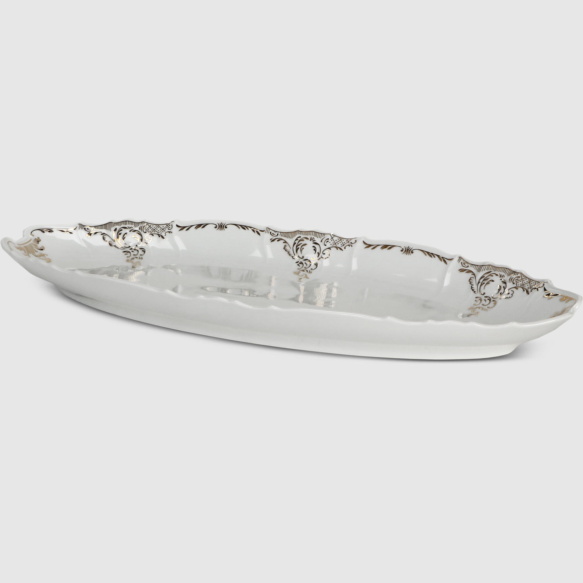 

Блюдо для рыбы Bernadotte Золотой орнамент 52 см, Белый