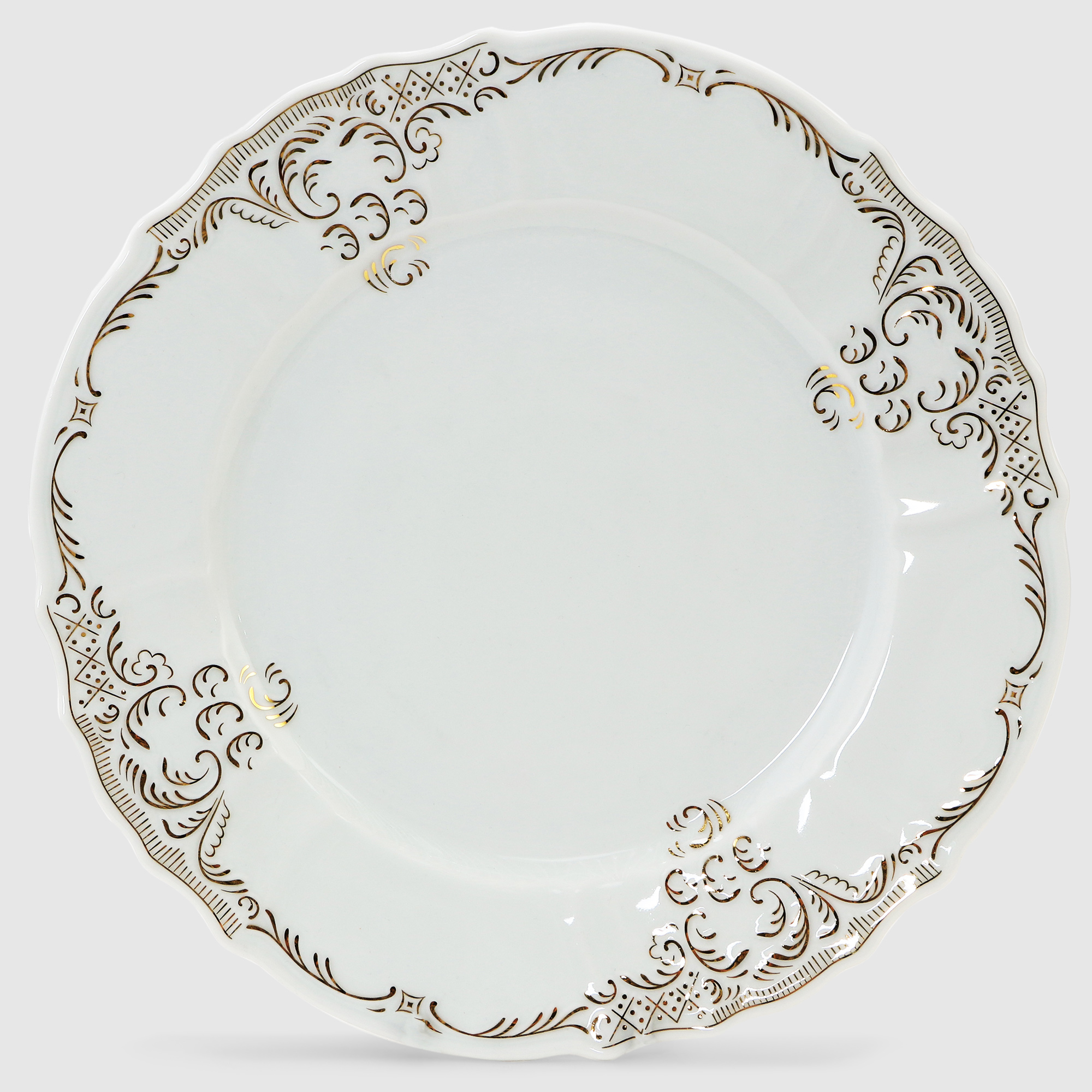 Набор тарелок мелких Bernadotte Золотой орнамент 27 см 6 шт набор тарелок десертных bernadotte золотой орнамент 19 см 6 шт