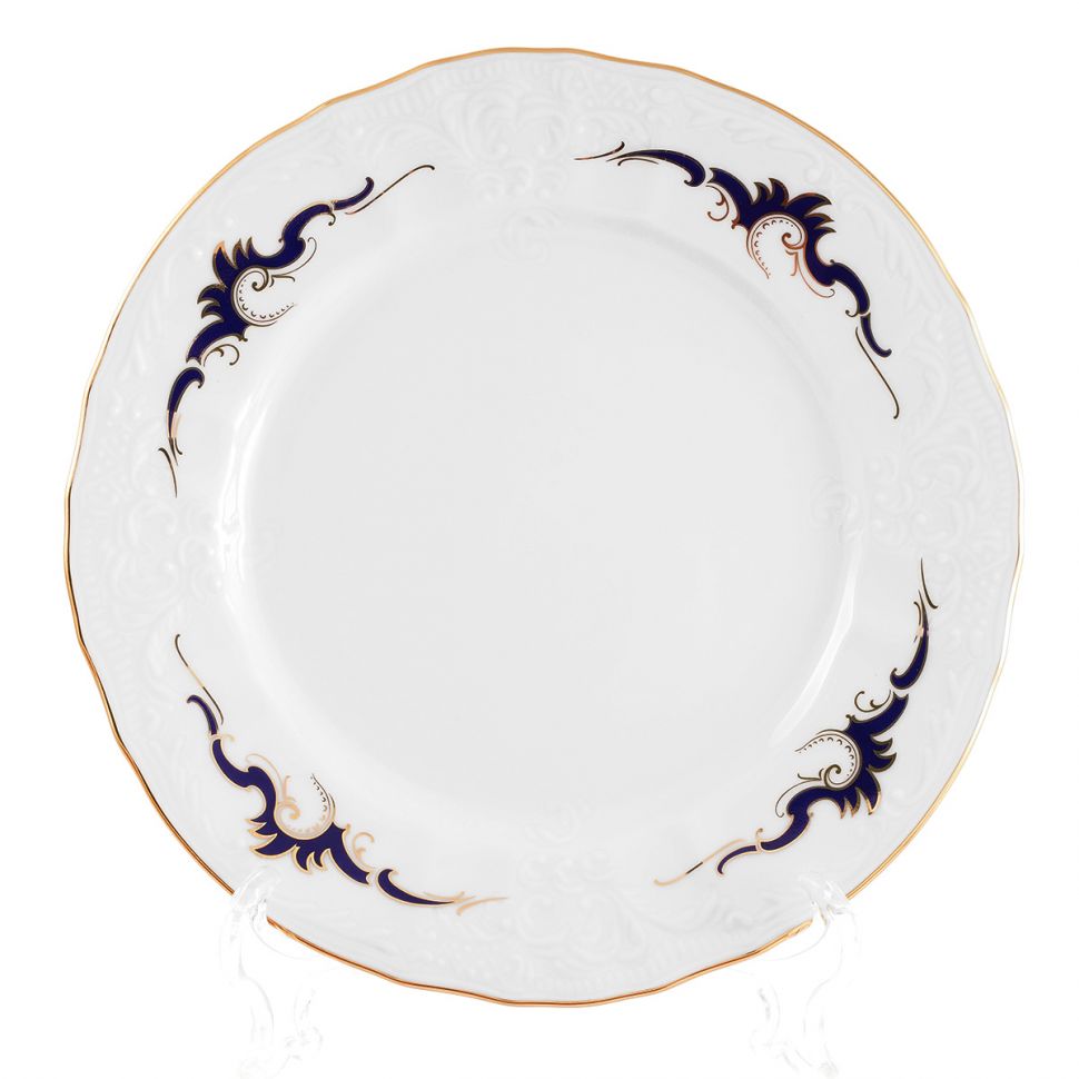 Набор десертных тарелок Bernadotte Синие вензеля 17 см 6 шт миска для костей bernadotte синие вензеля