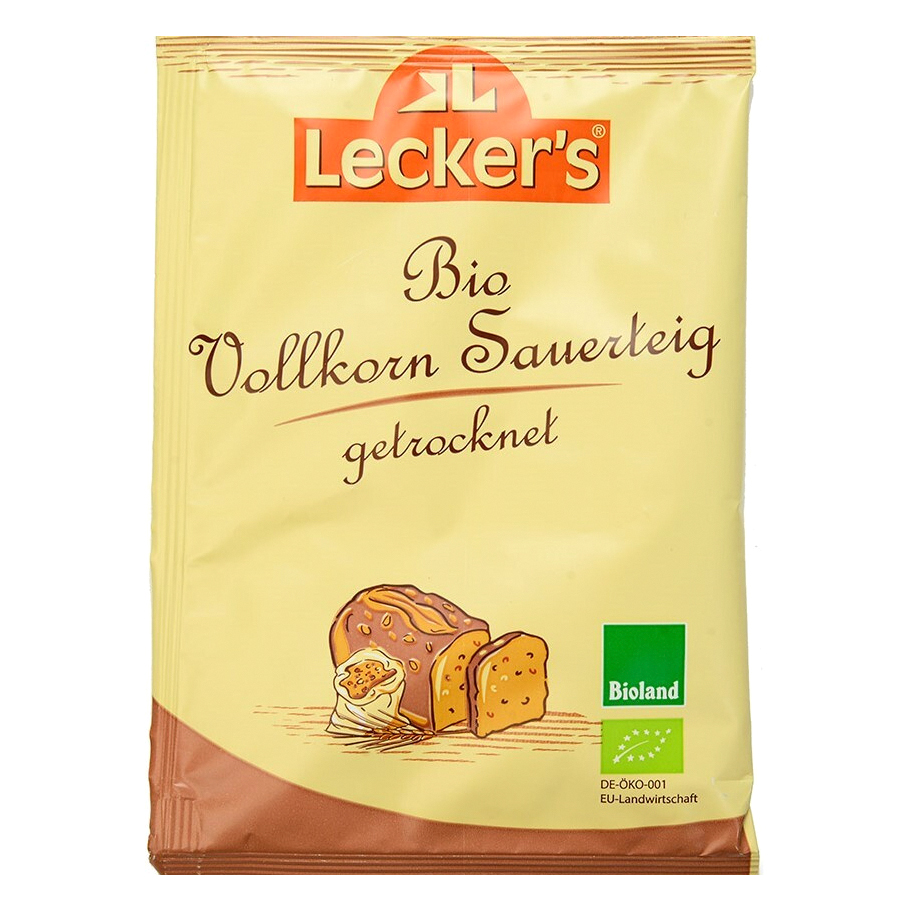 Закваска ржаная Leckers Bio цельнозерновая 30 г мука ржаная черный хлеб цельнозерновая 1 кг