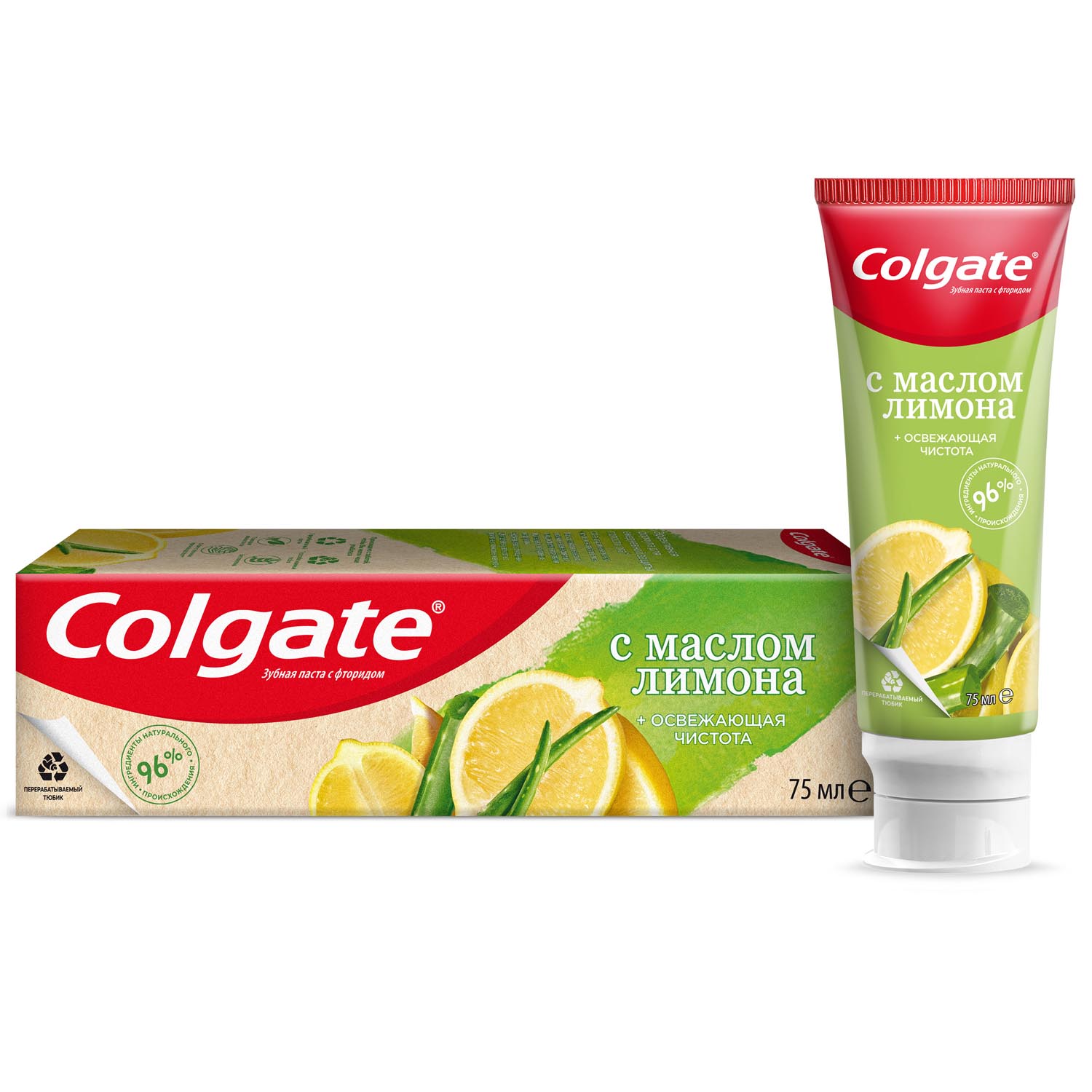 Паста зубная Colgate натурэль лимон 75мл - фото 2