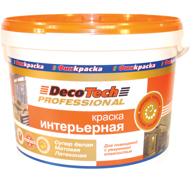Краска Decotech Professional Интерьерная база A 3 л краска фасадная decotech база lap 3 л