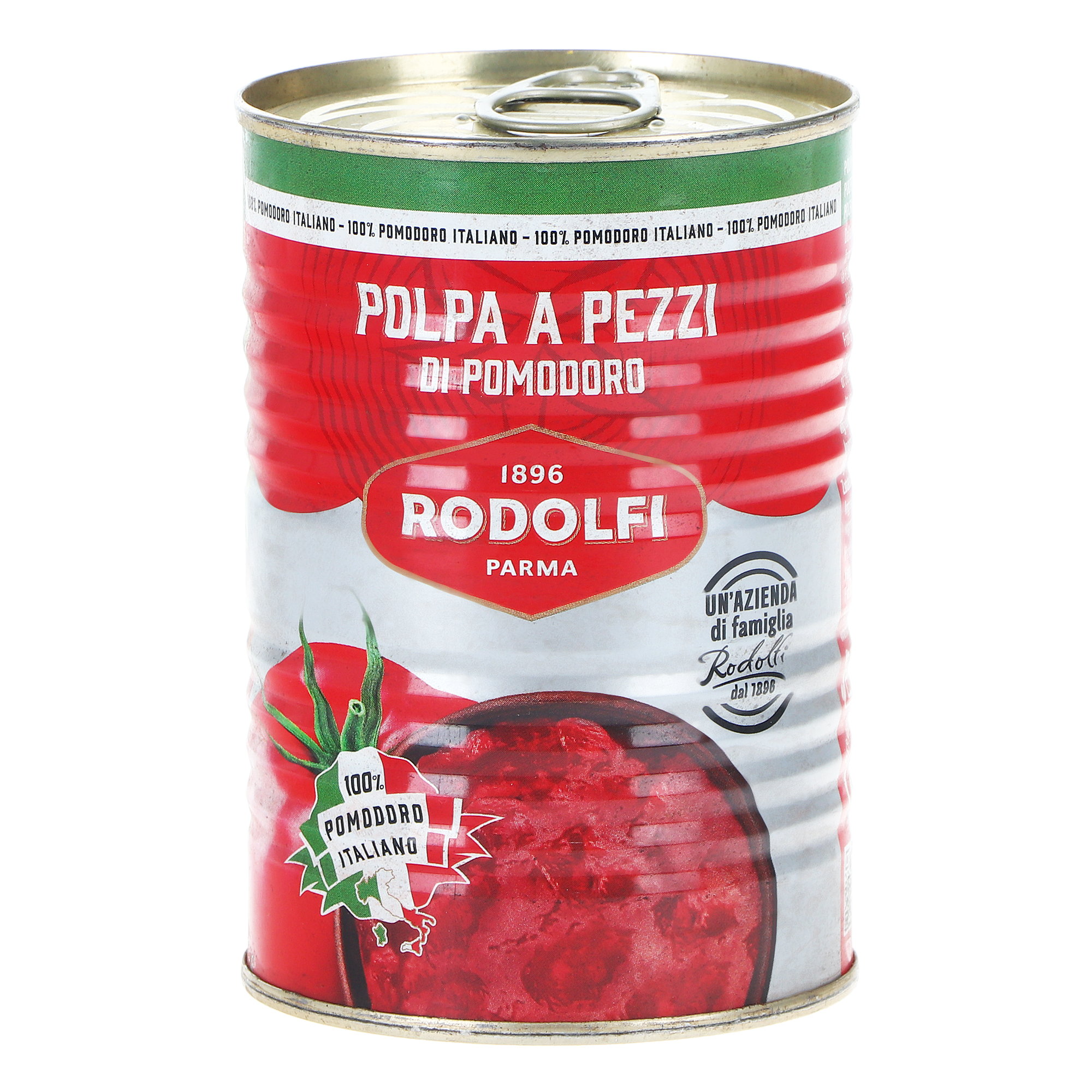 Томаты Rodolfi резаные очищенные, 400 г пюре томатное rodolfi classica 690 г