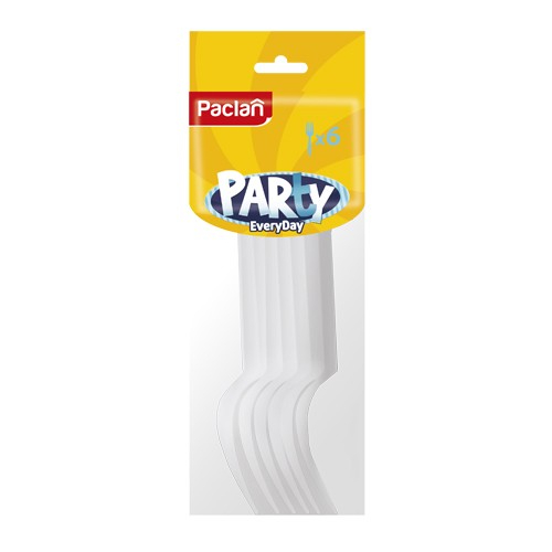 Набор одноразовых вилок Paclan Party EveryDay 6 шт набор одноразовых ложек paclan party everyday 6 шт
