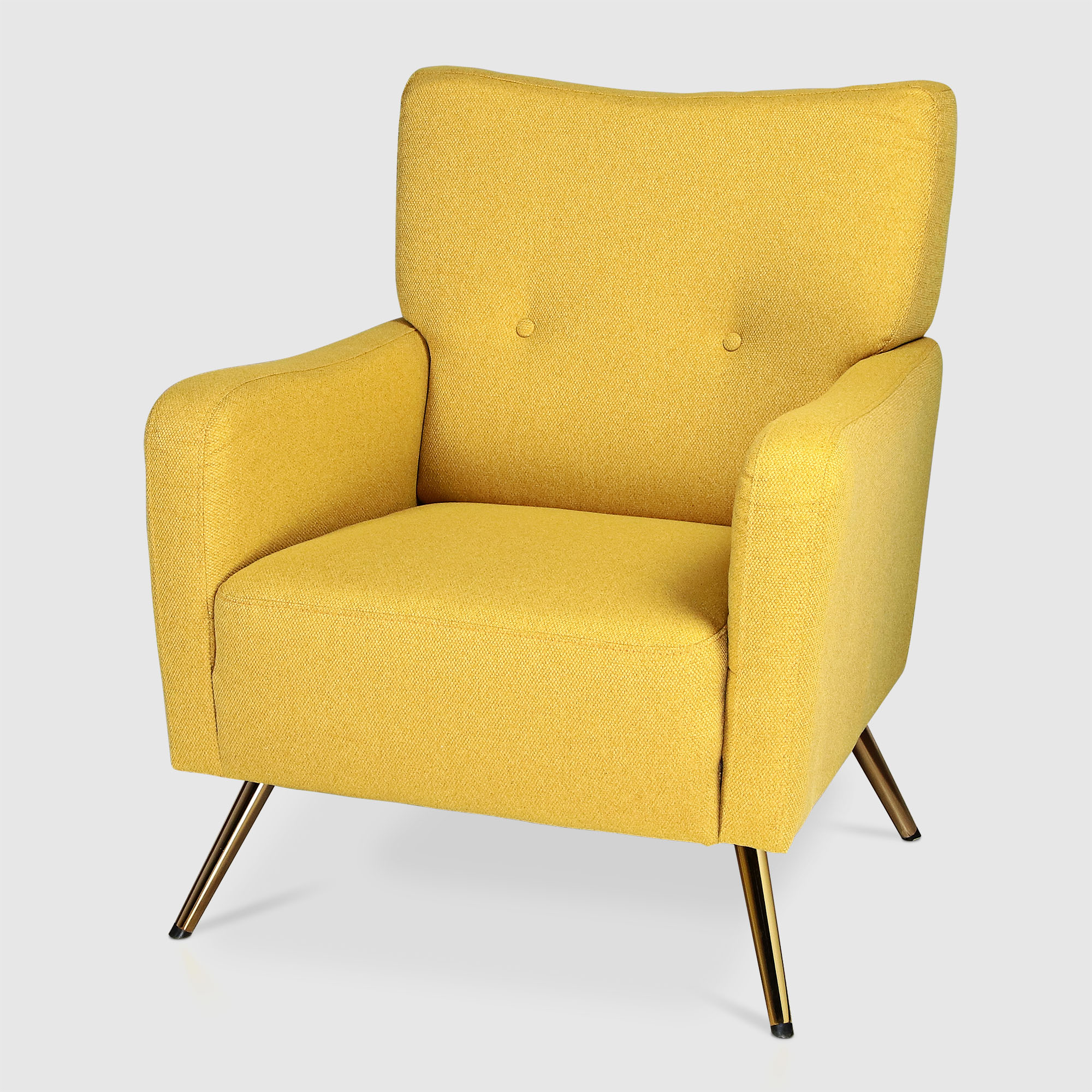 Кресло Liyasi Фиби желтое 73х72х88 см
