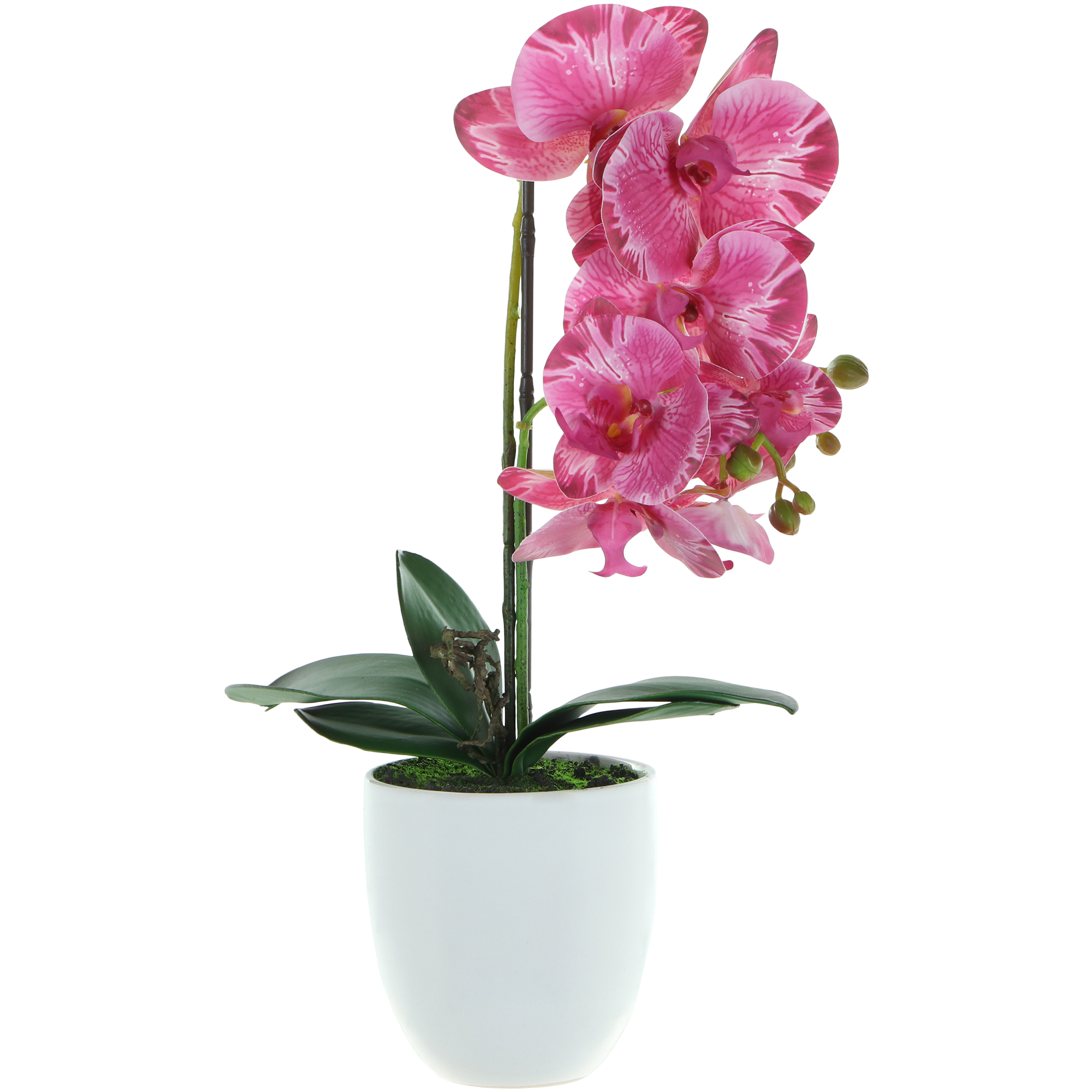 Цветок искусственный в горшке Fuzhou Light орхидея 2 цвета 54 см цветок искусственный орхидея в горшке 2 цвета 54 см