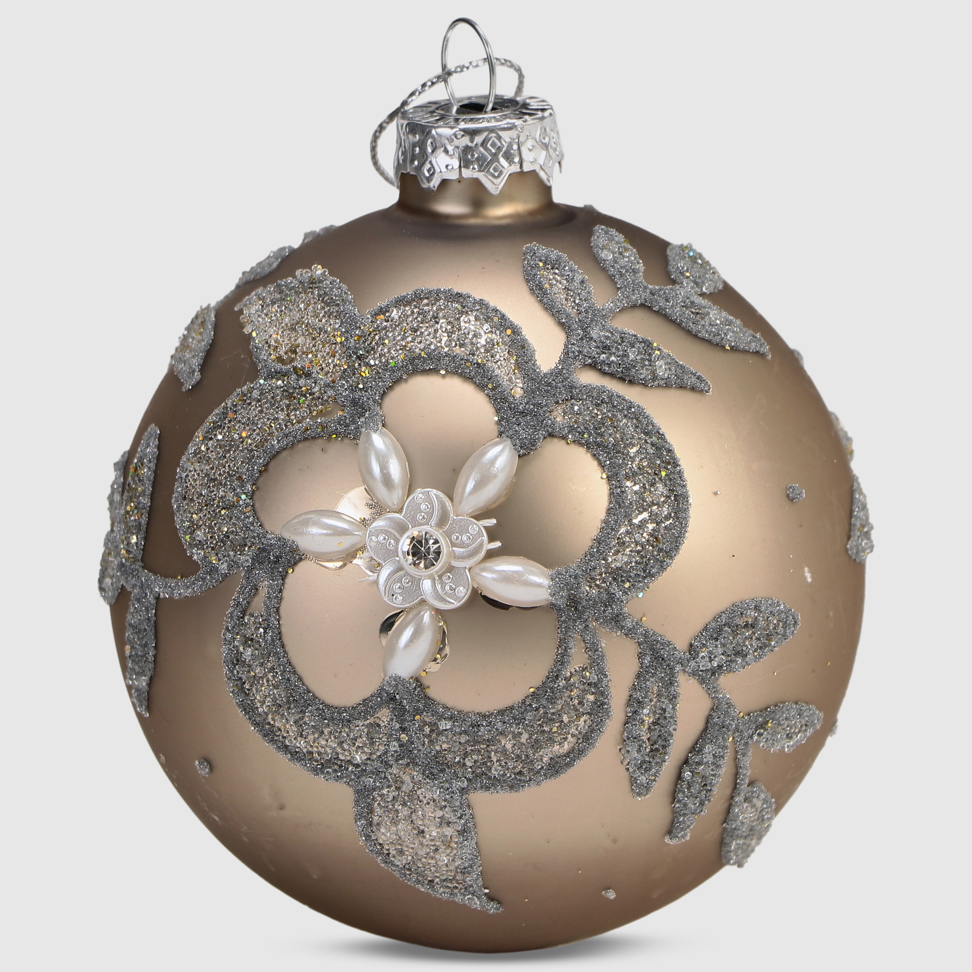Шар новогодний на елку Baoying yiwen 98098 золото декор 8 см