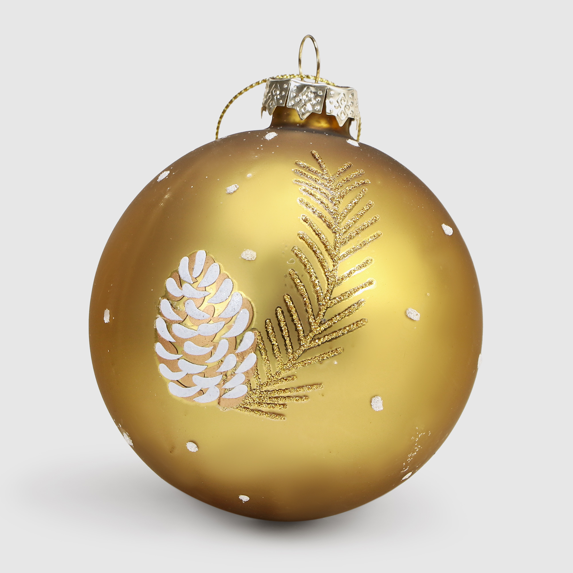 Шар новогодний Baoying yiwen на елку золото декор 8 см