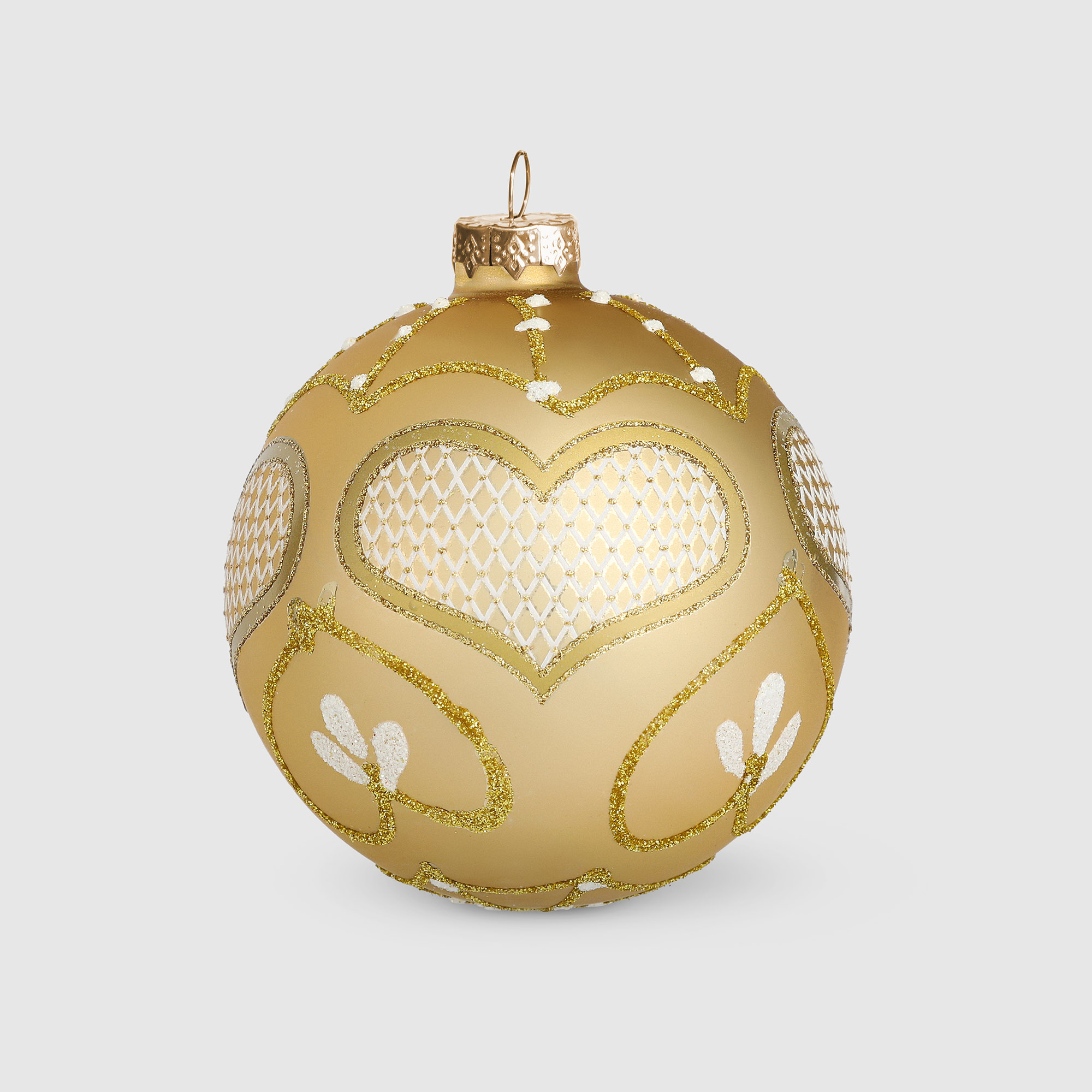 Шар новогодний Baoying yiwen 98106 на елку золотой декор 8 см