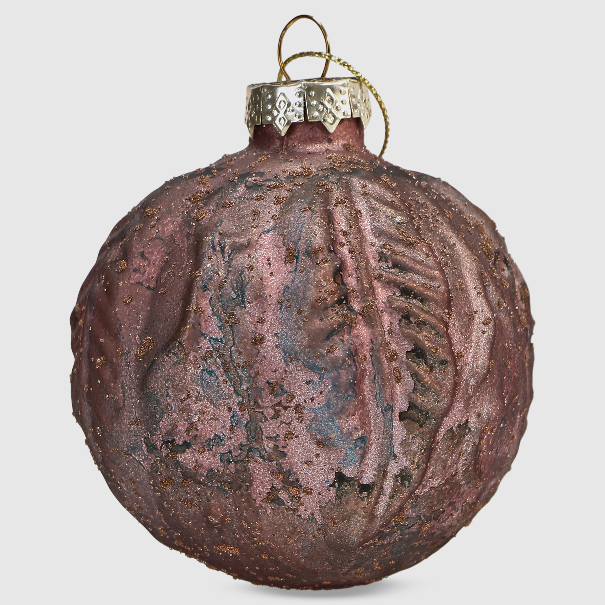 Шар новогодний на елку Baoying yiwen коричневый 8 см