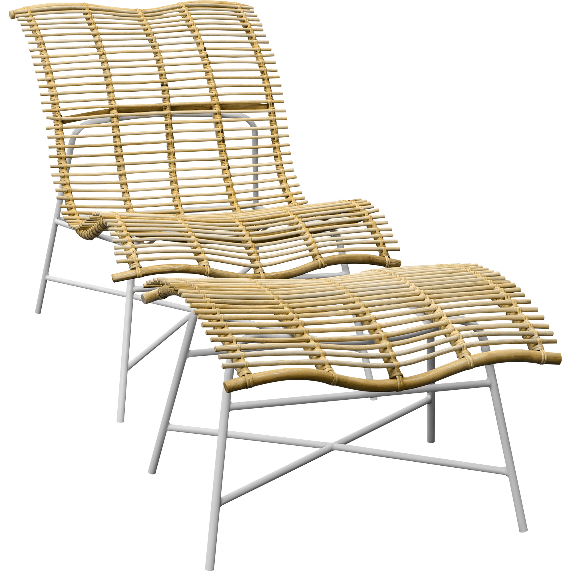 Комплект мебели Rattan grand Nuvali шезлонг с подставкой для ног (RG-LARCH015-NCLL/RG-FS015-NCLL) кресло качалка rattan grand brown с подушками