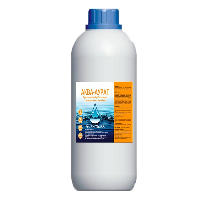 Аква-аурат Русхимбасс 1 л средство для обработки воды в плавательных бассейнах русхимбасс аква кристал быстрый таблетки 20 гр 0 9 кг