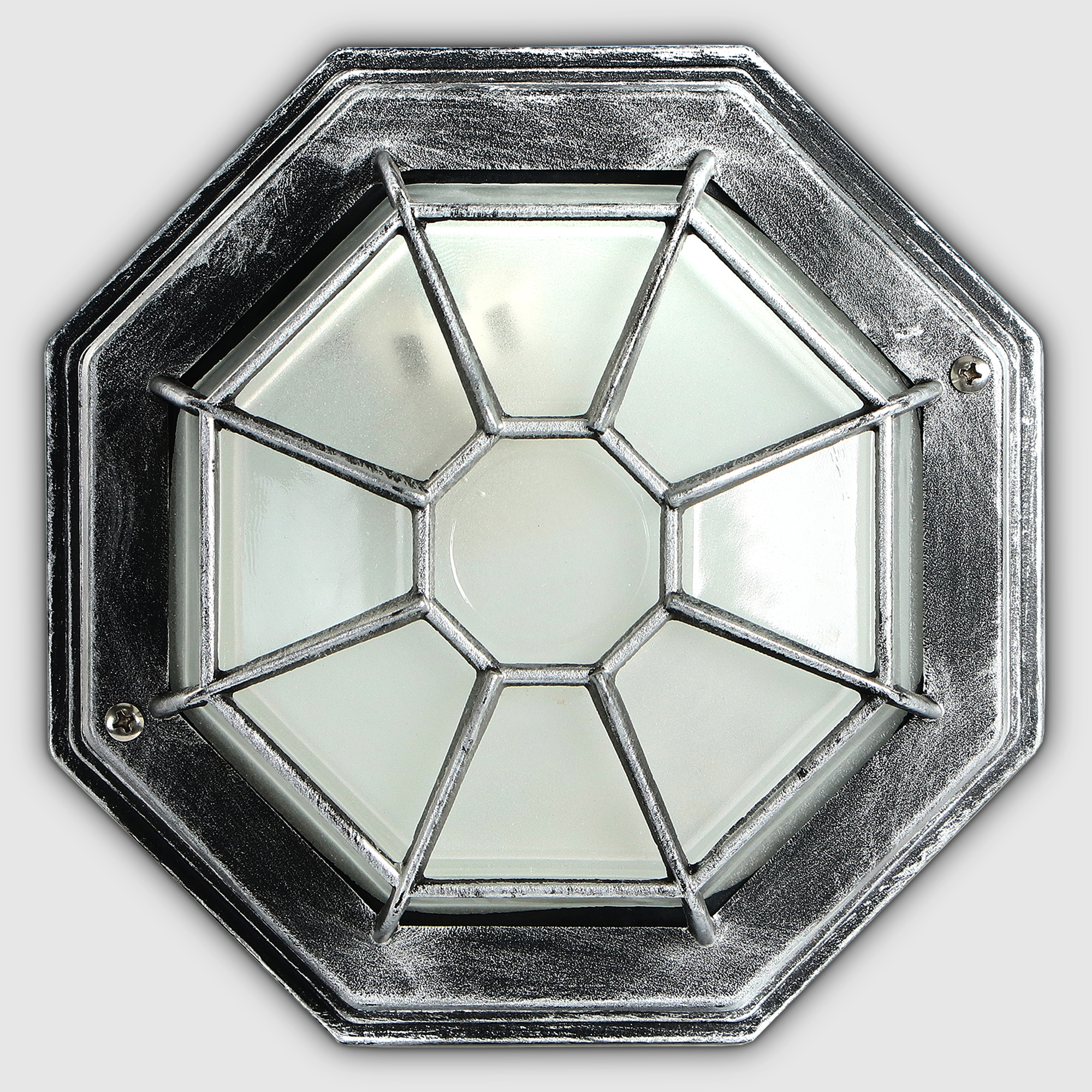 Светильник садовый Amber Lamp 6804LB настенный IP44 E27 100Вт, черное серебро - фото 1