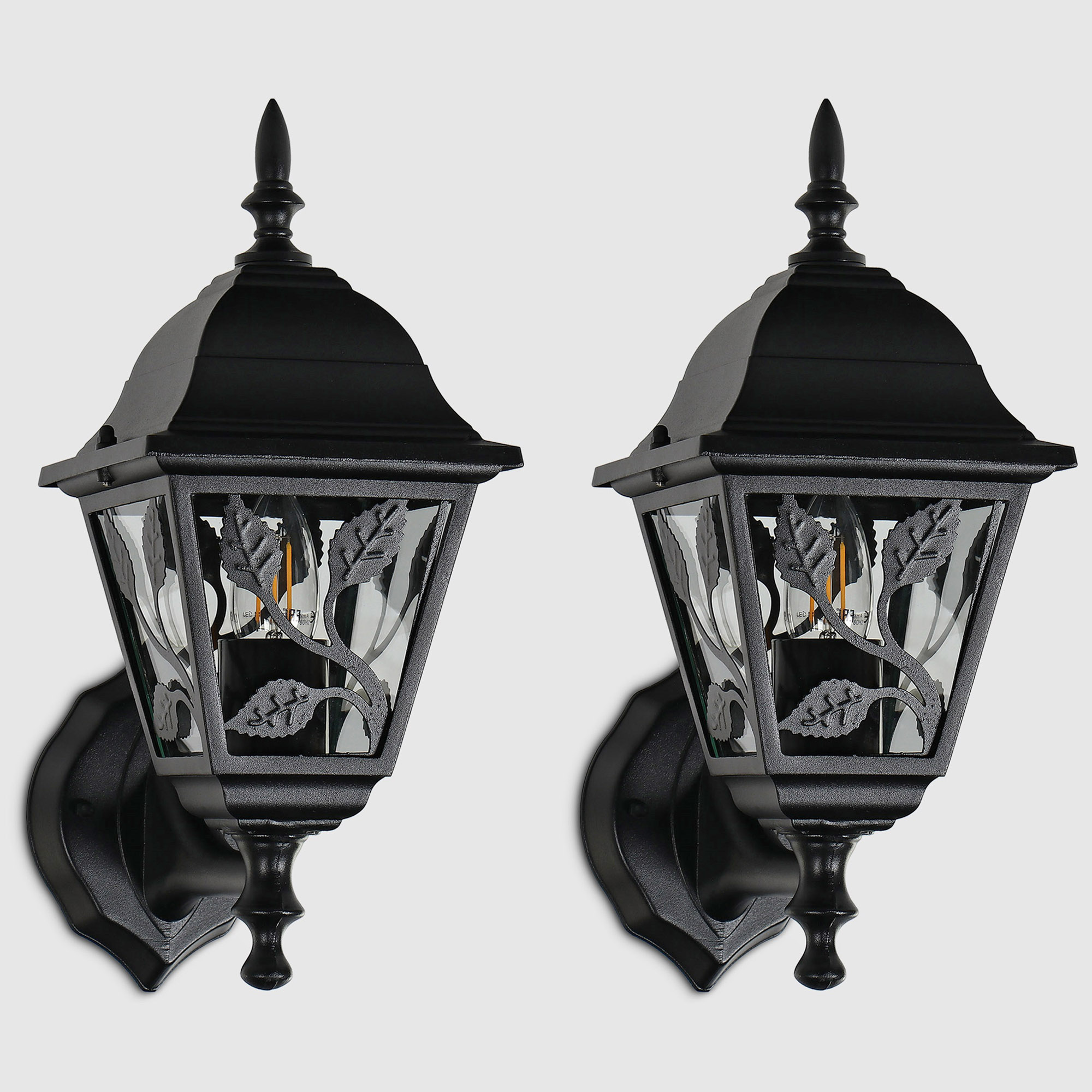 Набор садовых светильников Amber Lamp 8011SHB IP44 E27 100Вт, черный светильник садовый amber lamp 9122b напольный ip44 e27 100вт черное серебро