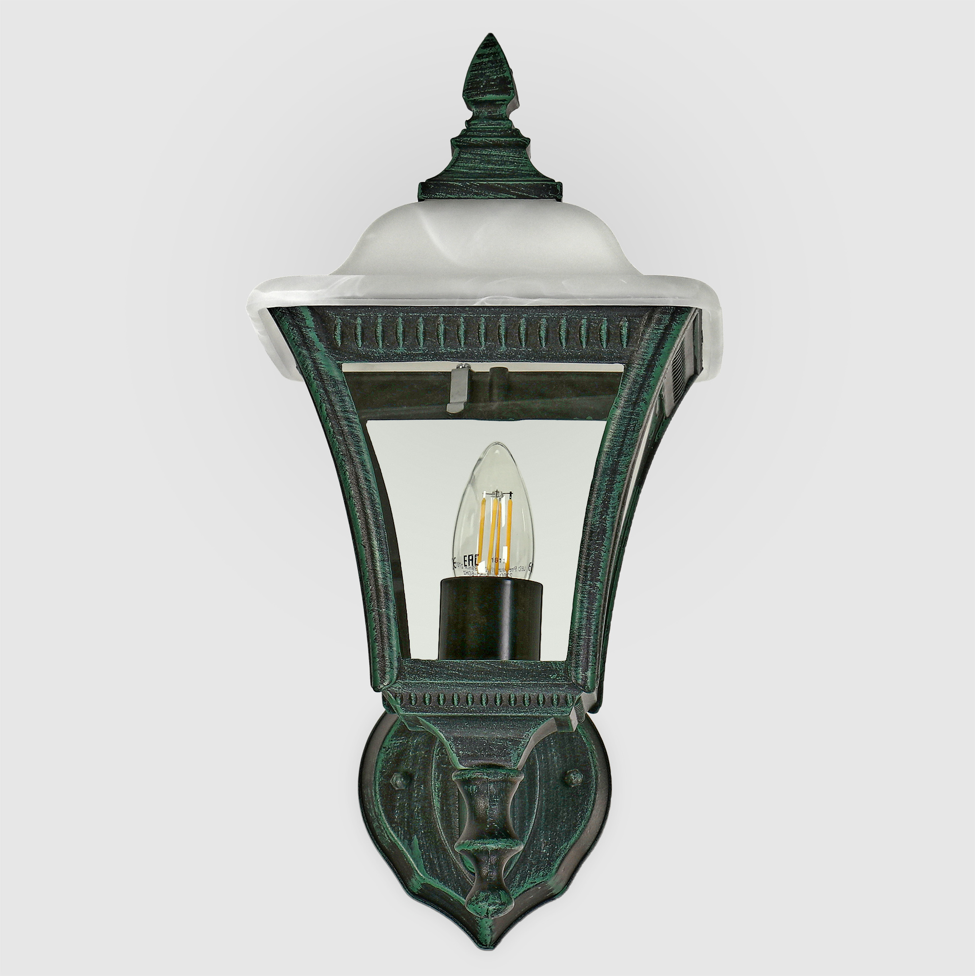 Садовый светильник Amber Lamp настенный тёмно-зелёный (АМ8011А) поводок брезентовый 3 м х 2 5 см тёмно зелёный