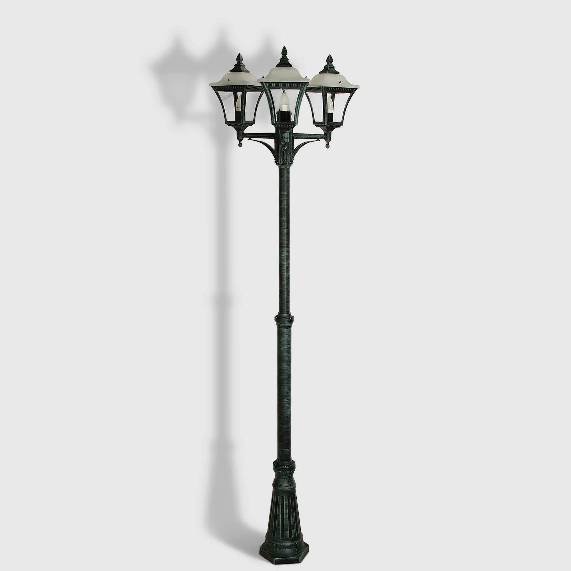 Светильник садовый Amber Lamp AM9043A напольный, темно-зеленый, цвет белый - фото 1