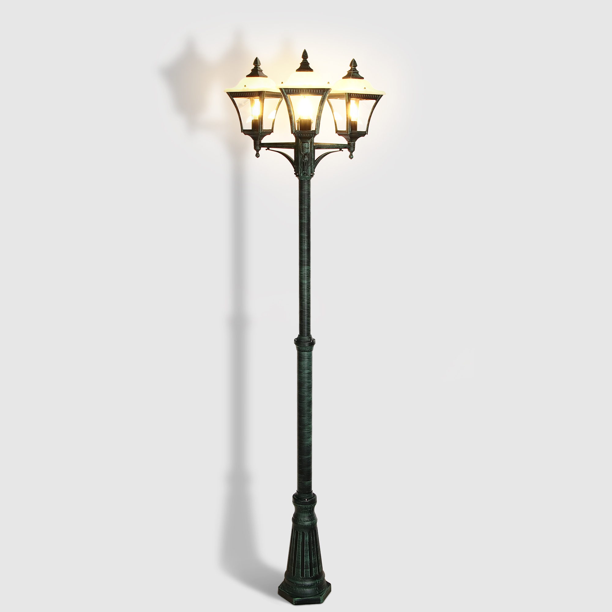 Светильник садовый Amber Lamp AM9043A напольный, темно-зеленый, цвет белый - фото 2