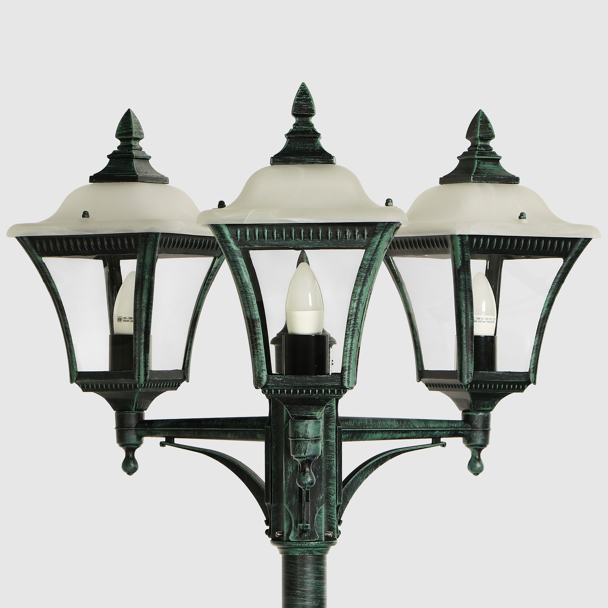 Светильник садовый Amber Lamp AM9043A напольный, темно-зеленый, цвет белый - фото 3