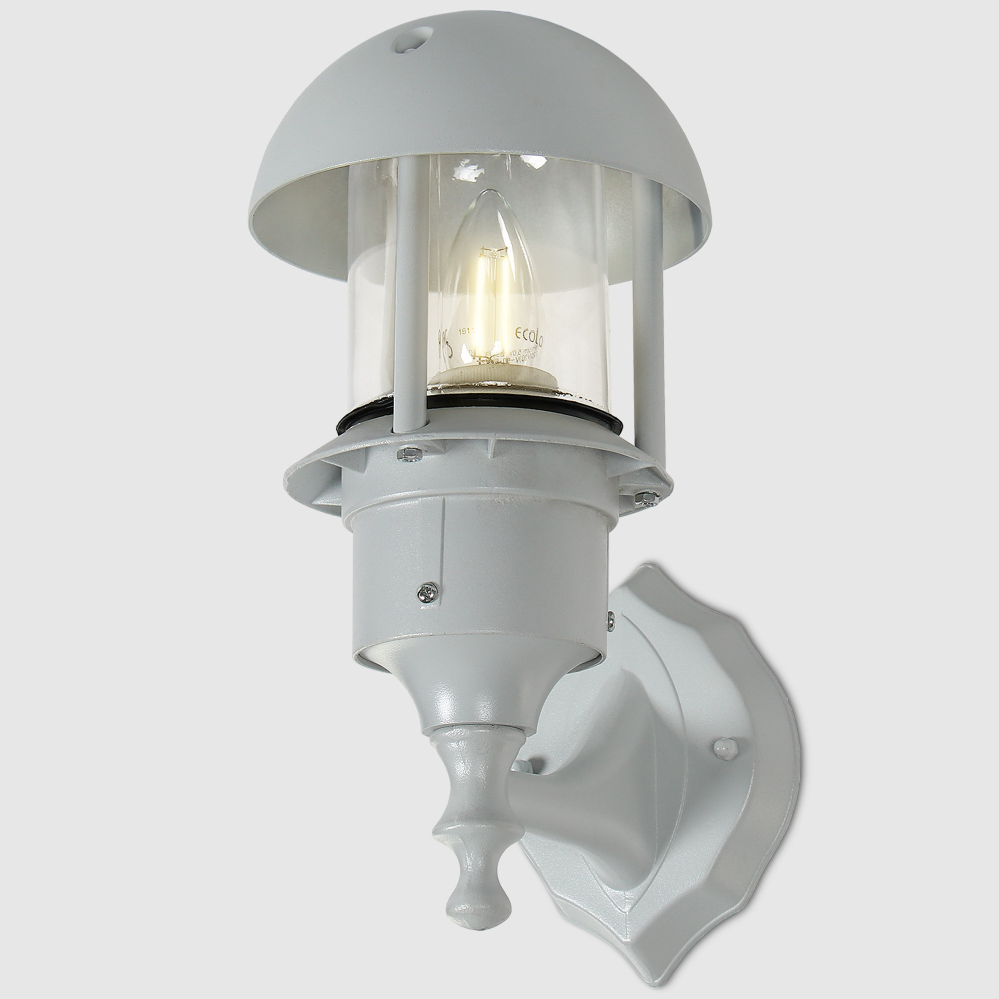 фото Светильник садовый amber lamp 8062 ip44 e27 60вт настенный, белый