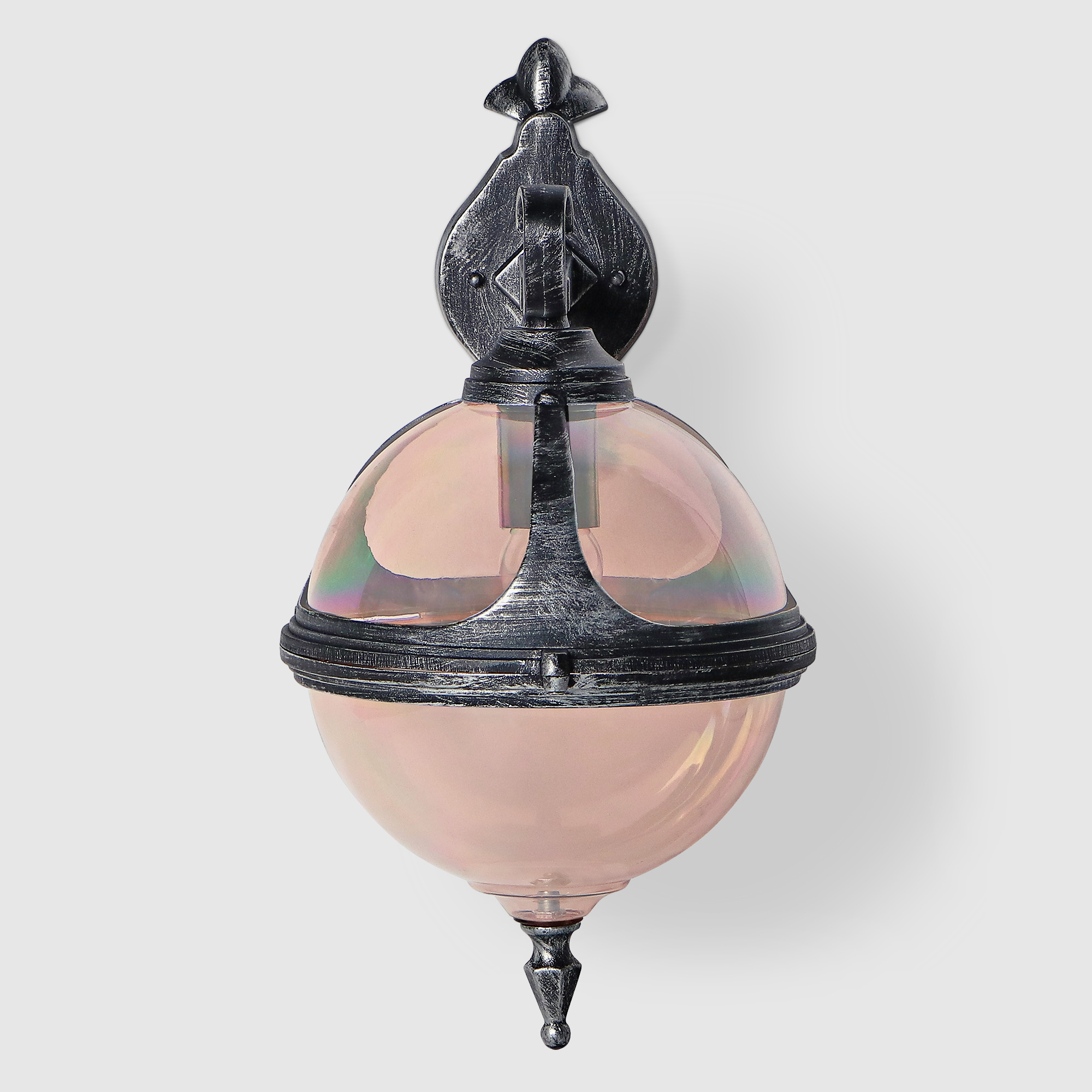 Светильник настенный Amber Lamp 8261B садовый, черное серебро, цвет шампань - фото 2
