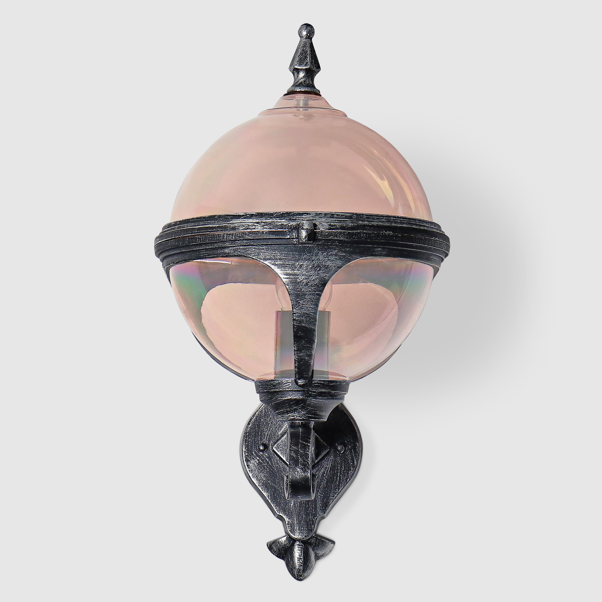 Светильник настенный Amber Lamp 8262B садовый, черное серебро, цвет шампань - фото 2