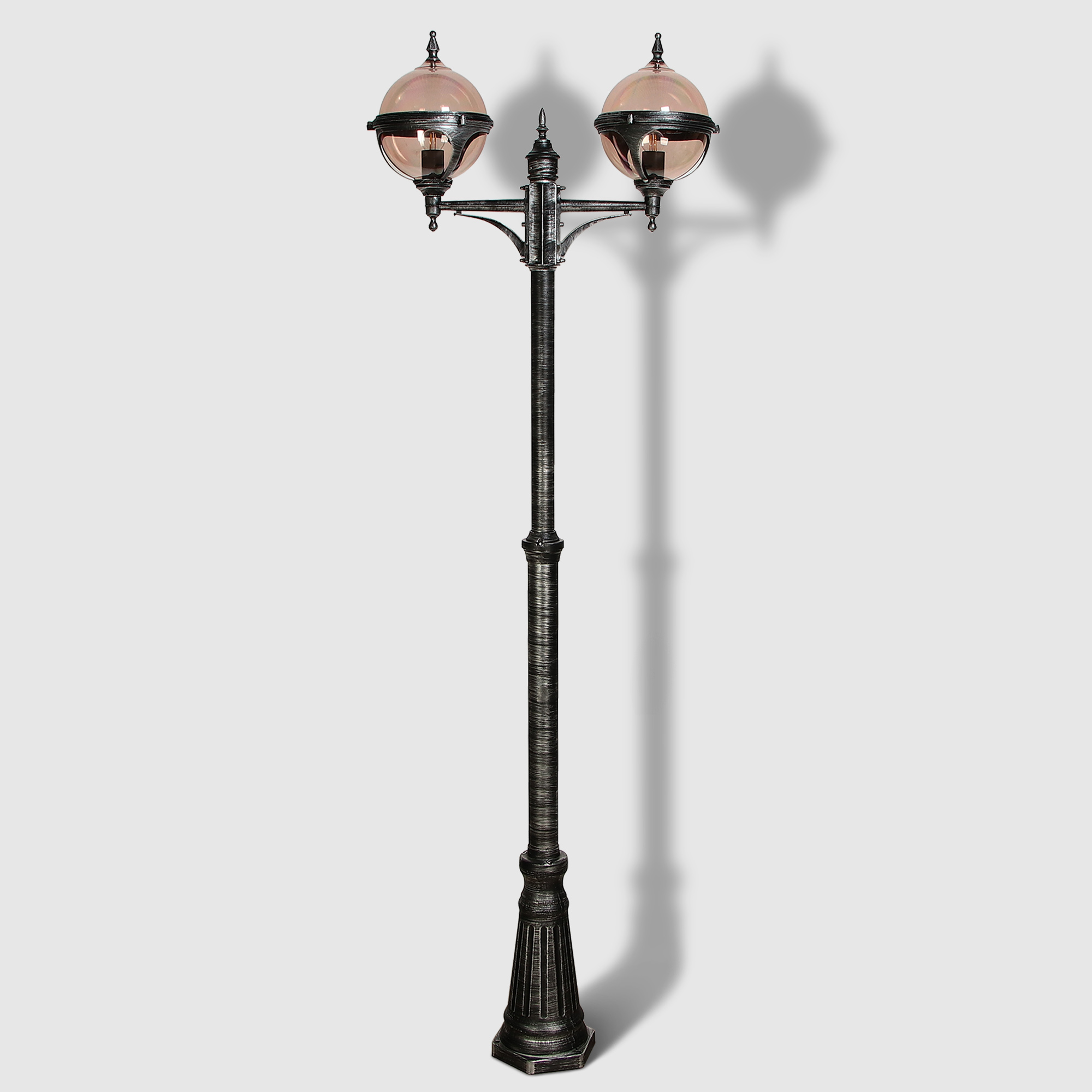 Светильник садовый Amber Lamp 9122B напольный IP44 E27 100Вт, черное серебро, цвет черное серебро, прозрачный - фото 1