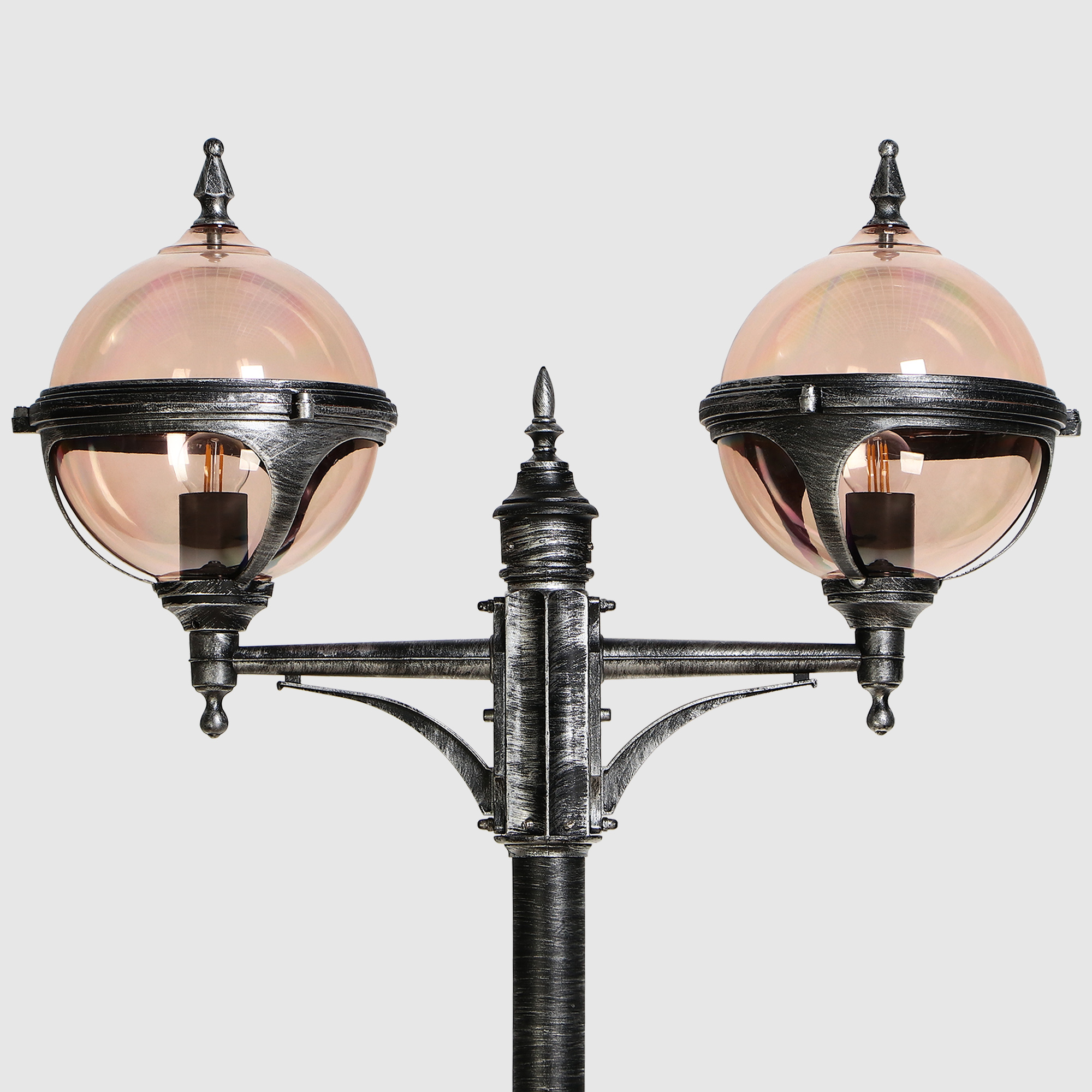 Светильник садовый Amber Lamp 9122B напольный IP44 E27 100Вт, черное серебро, цвет черное серебро, прозрачный - фото 3
