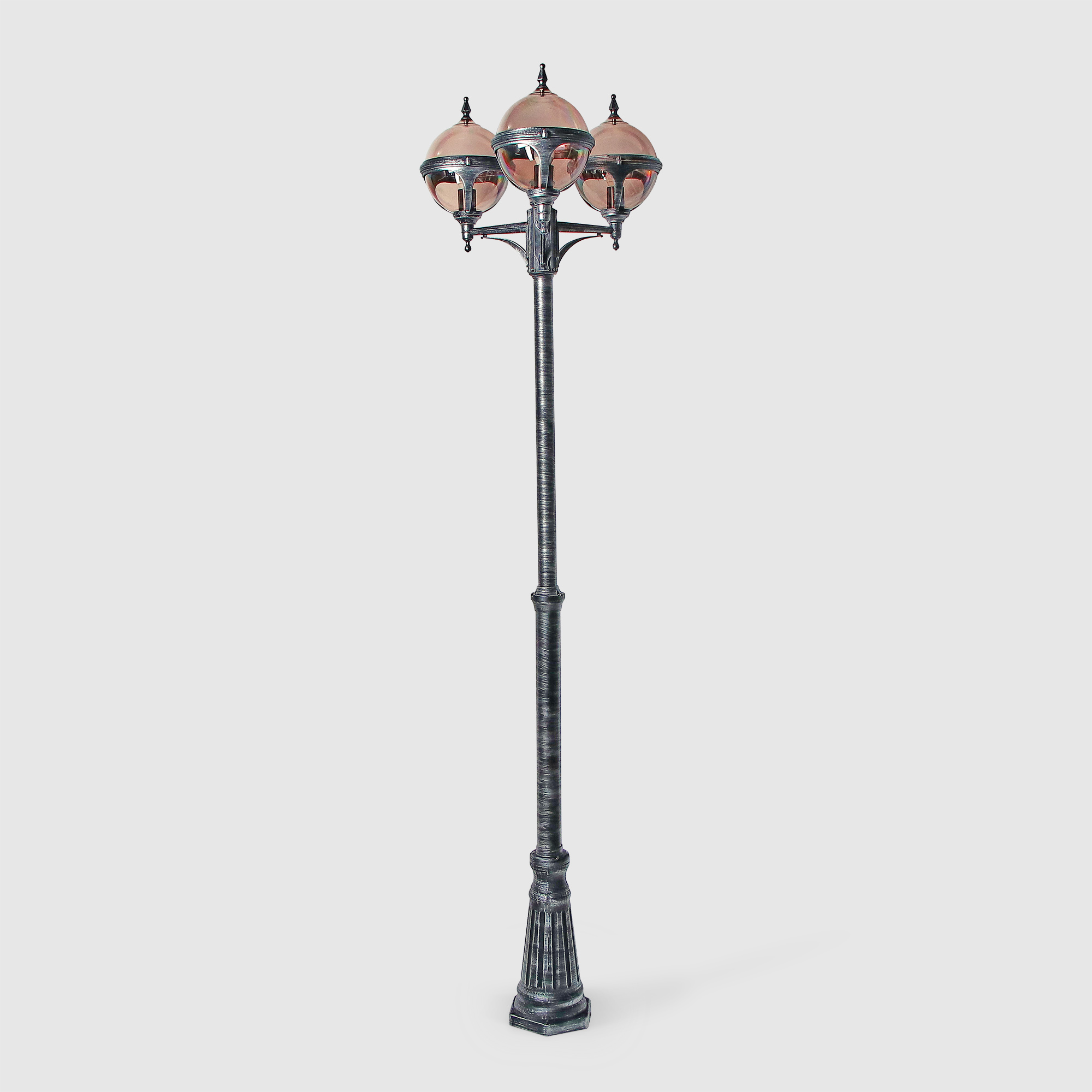 Садово-парковый светильник Amber Lamp серебряный с чёрным (9123В), цвет чёрный - фото 1
