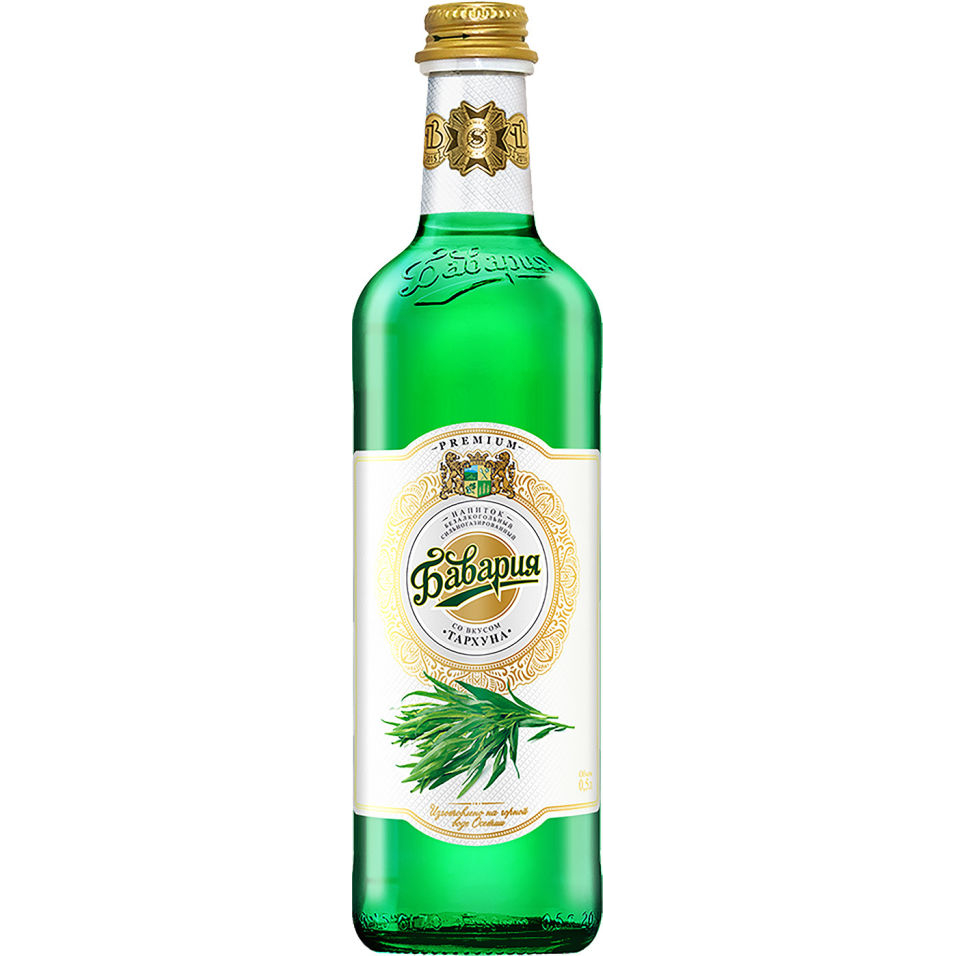 Газированный напиток Бавария Тархун, 0,5 л напиток газированный русский дар тархун 1 5 л