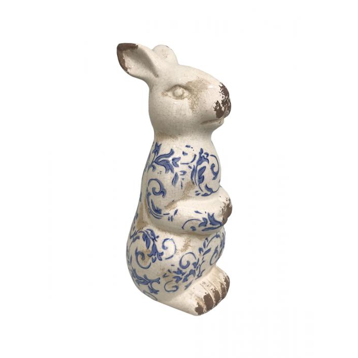 Фигурка Royal Garden Co. UK Лазурит Кролик белый с голубым 25 см ваза для ов royal garden co uk лазурит белая с голубым 27 см