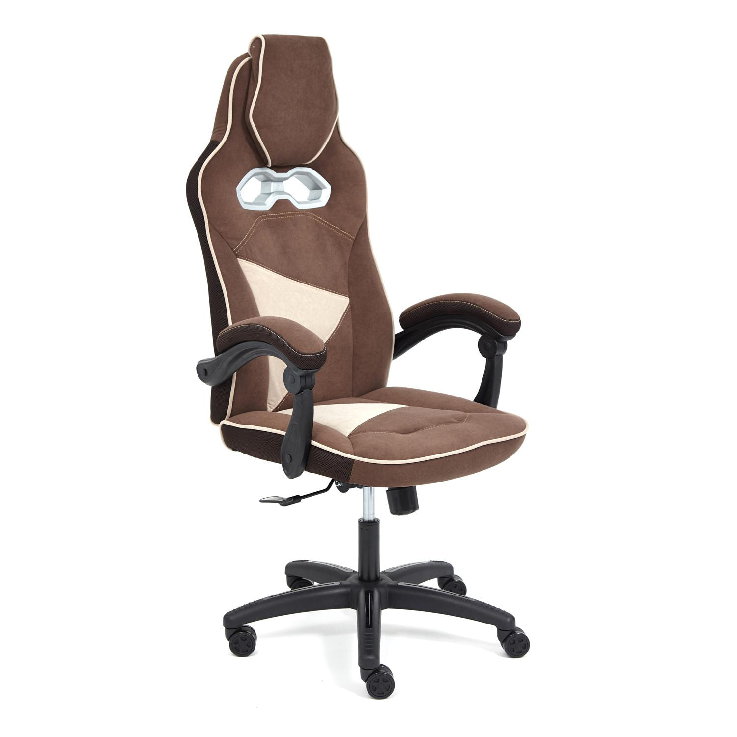 Кресло компьютерное ТС 67х49х142 см флок коричневый/бежевый кресло руководителя oreon флок