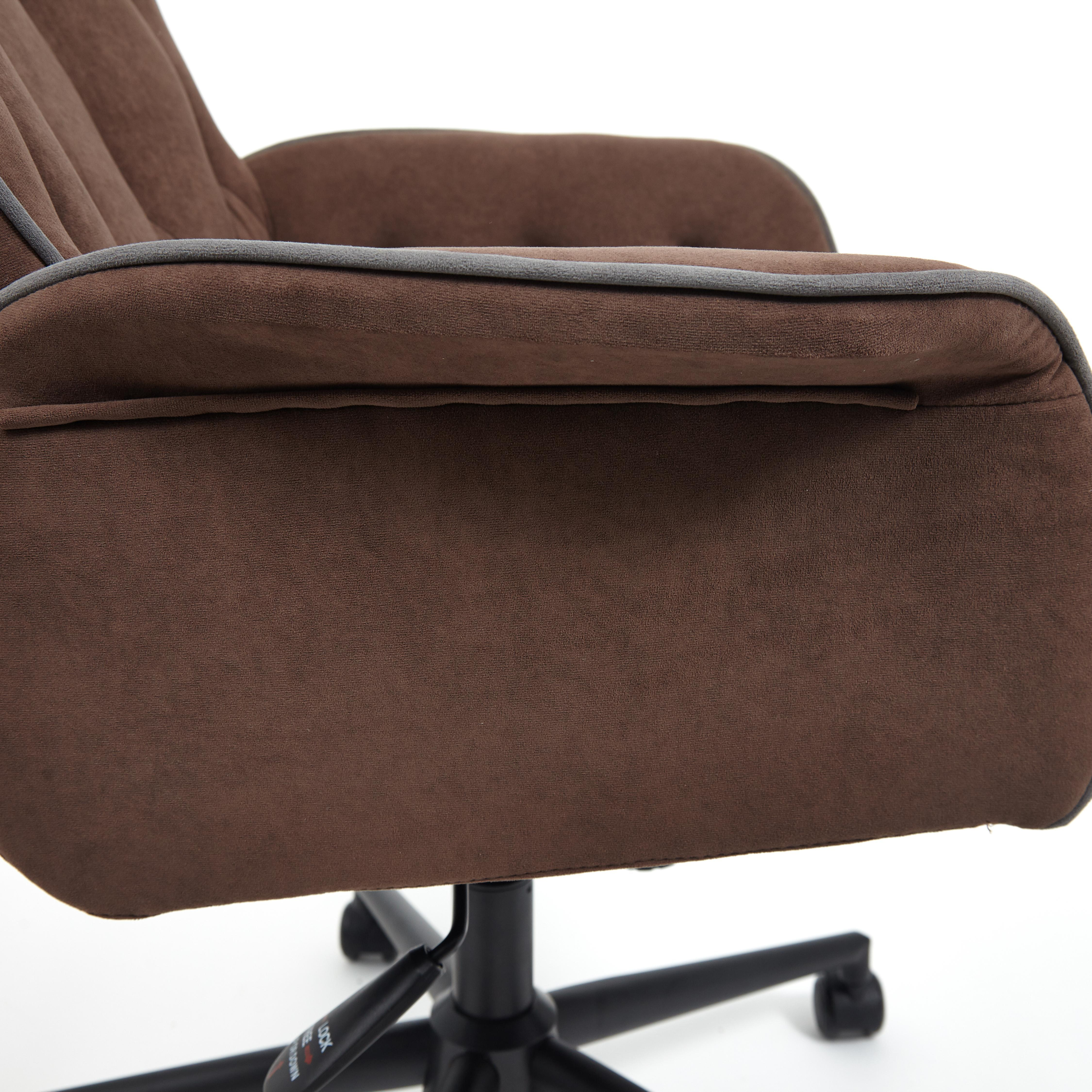 Купить Кресло ТС 64х47х132 см флок коричневый
