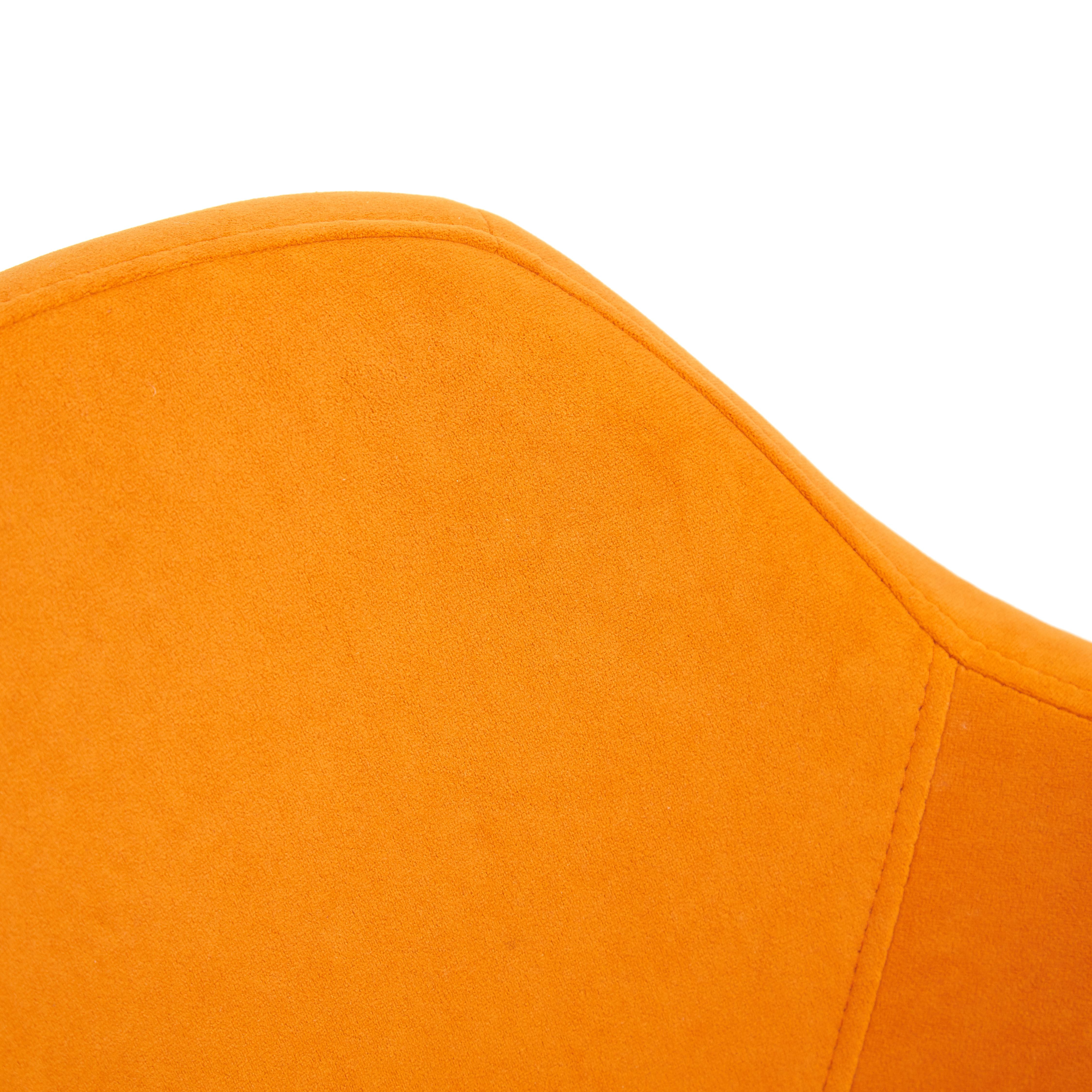 фото Кресло тс 66х54х95 см флок хром оранжевый tc