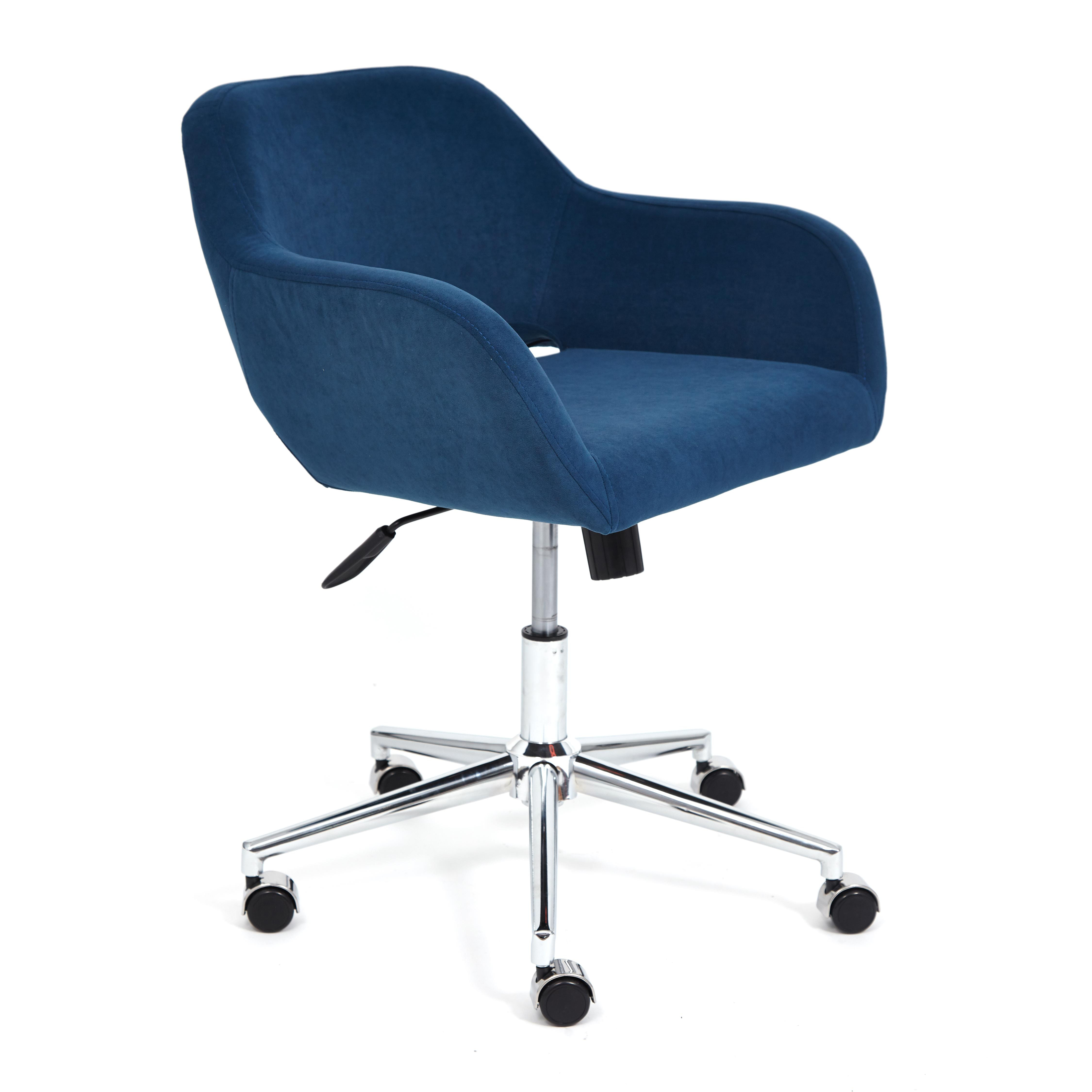 Кресло ТС 66х54х95 см флок хром синий кресло tetchair кресло garda флок синий 32