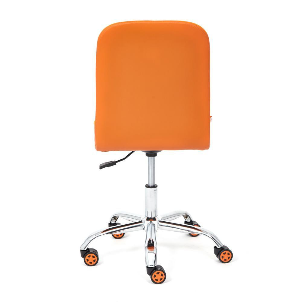 Кресло ТС 47х41х103 см флок, кожзам оранжевый/оранжевый, цвет хром - фото 10