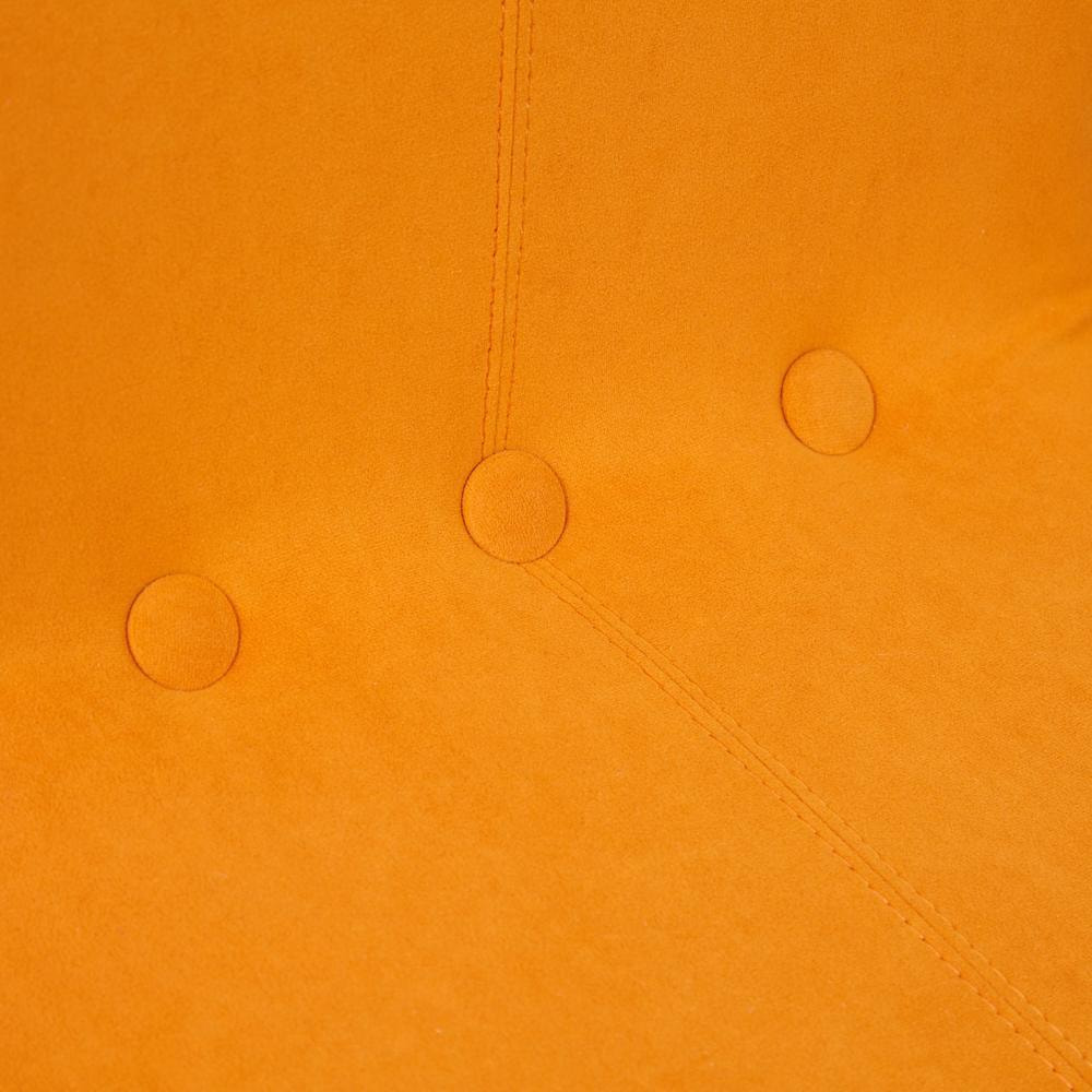 Кресло ТС 47х41х103 см флок, кожзам оранжевый/оранжевый, цвет хром - фото 13
