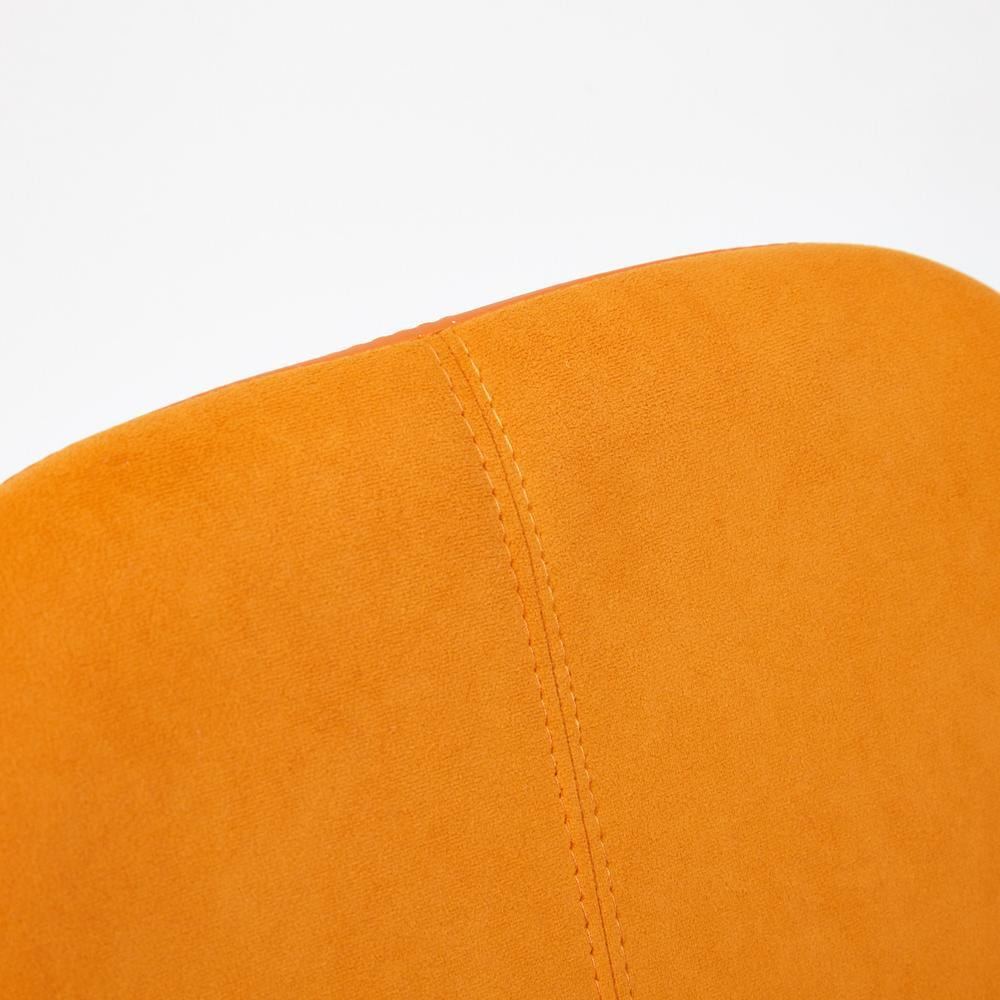 Кресло ТС 47х41х103 см флок, кожзам оранжевый/оранжевый, цвет хром - фото 14