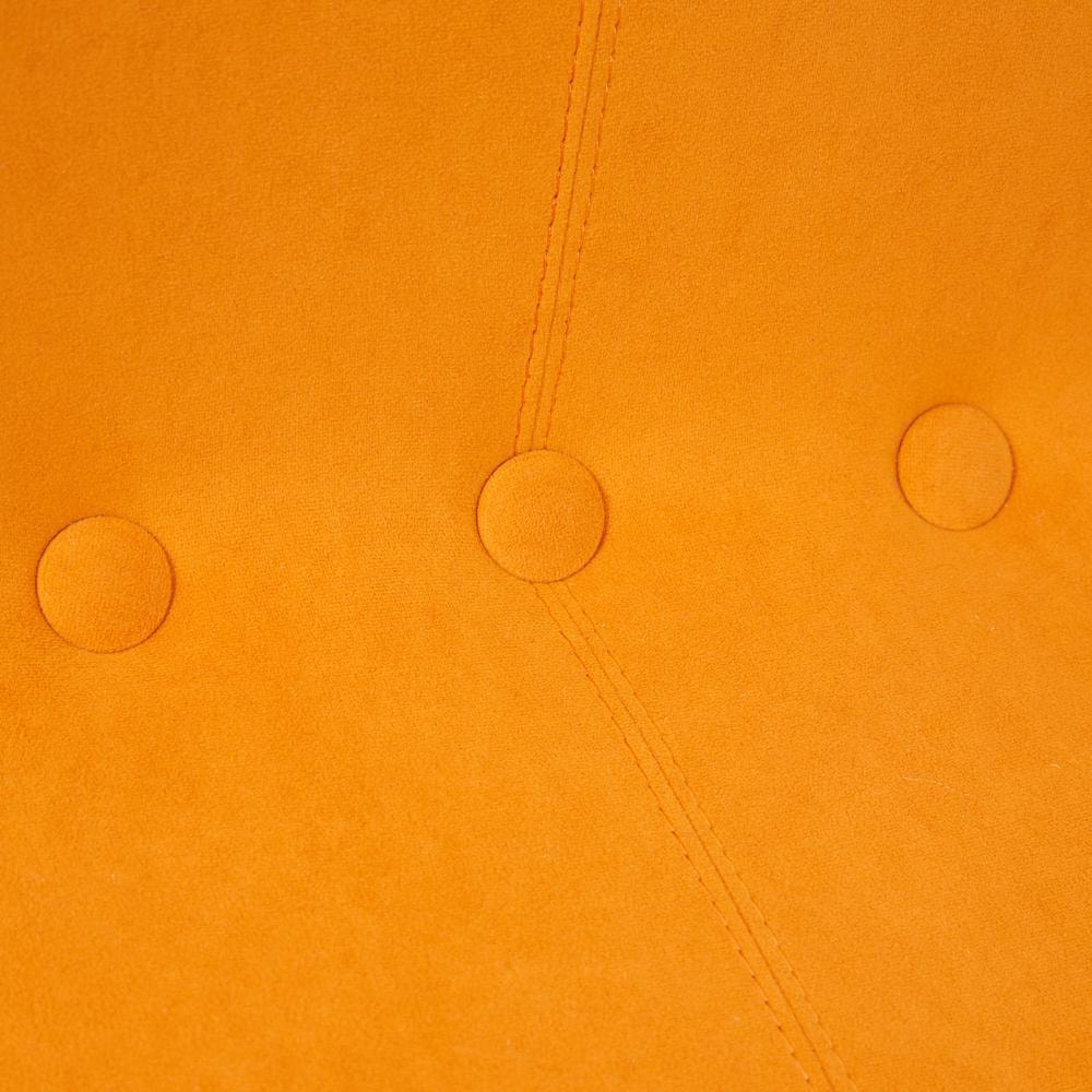 Кресло ТС 47х41х103 см флок, кожзам оранжевый/оранжевый, цвет хром - фото 2