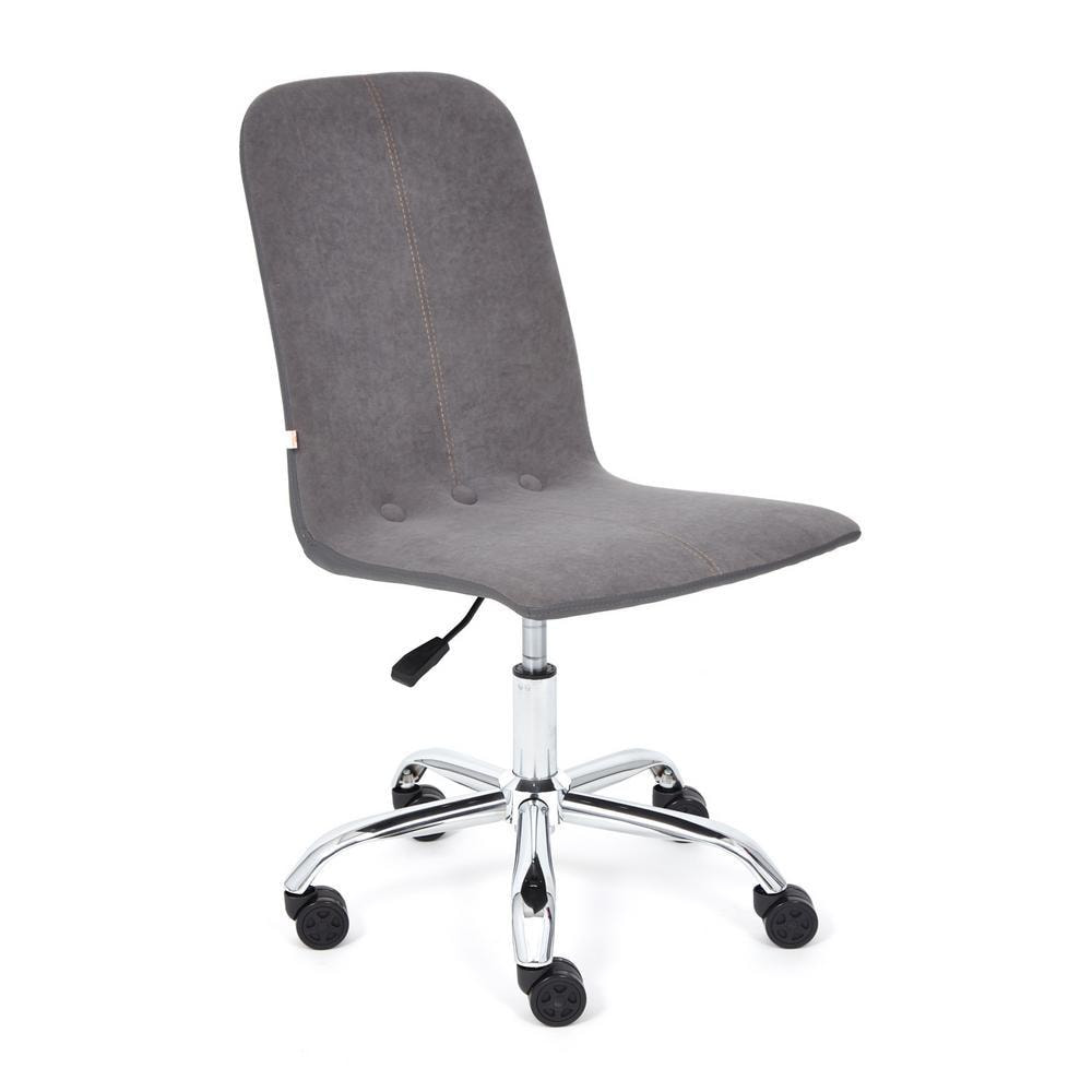 Кресло ТС 47х41х103 см флок, кожзам серый/металлик кресло tetchair style флок серый 29