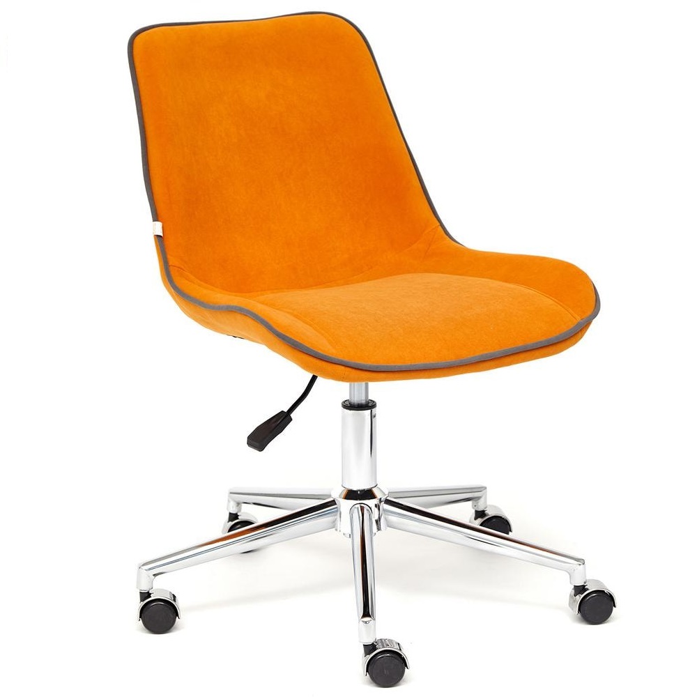 Кресло ТС 52х40х97 см флок оранжевый кресло компьютерное tc bazuka флок с перфорацией серое 75х48х120 см