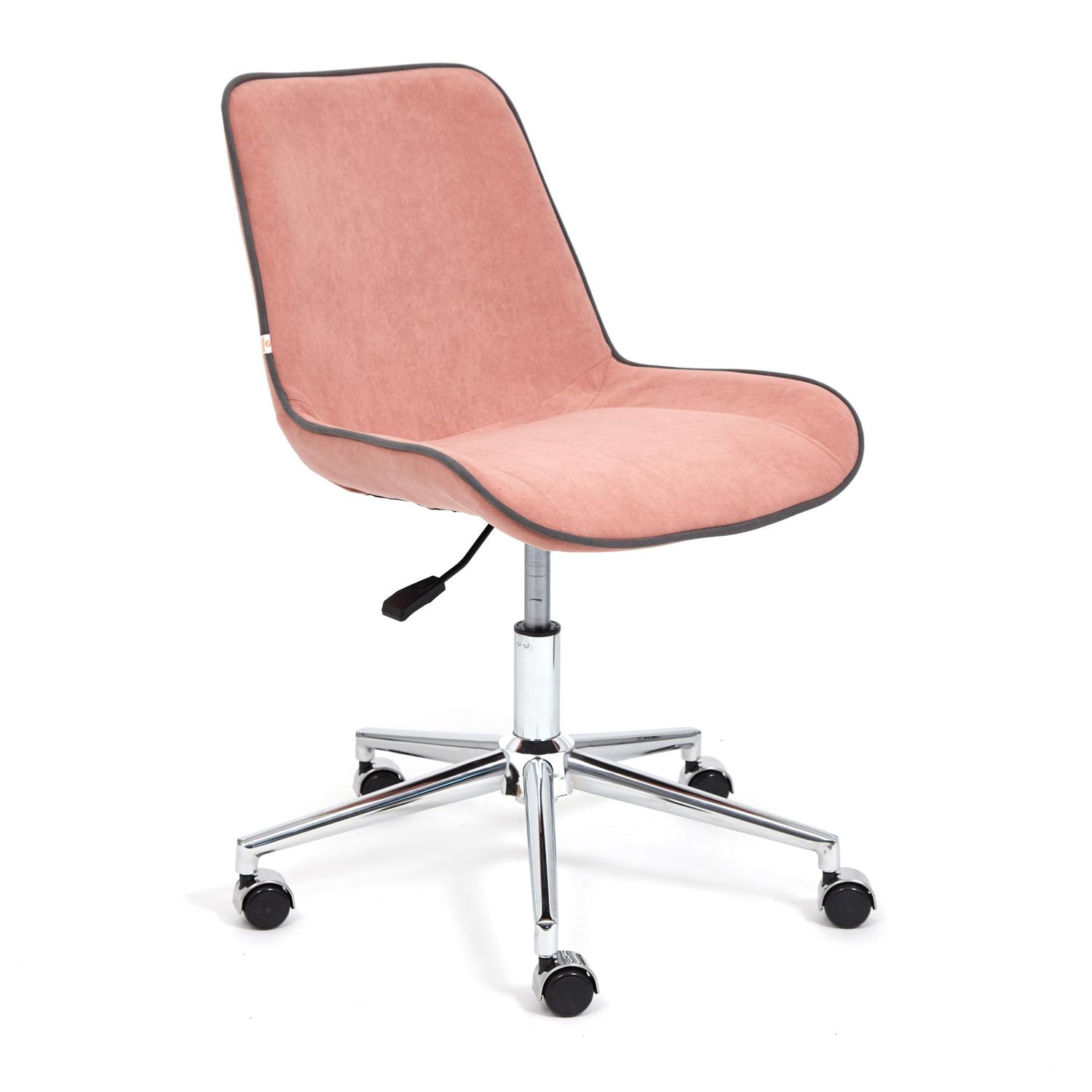Кресло ТС 52х40х97 см флок розовый кресло компьютерное tc bazuka флок с перфорацией серое 75х48х120 см